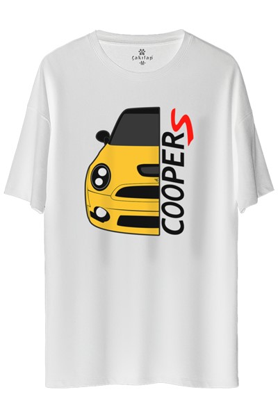 Mini Cooper Baskılı Oversize Tişört