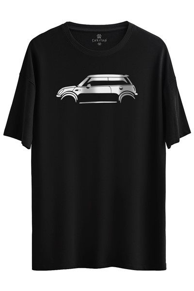 Mini Cooper Baskılı Oversize Tişört