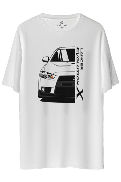 Mitsubishi Evo 10 Baskılı Oversize Tişört