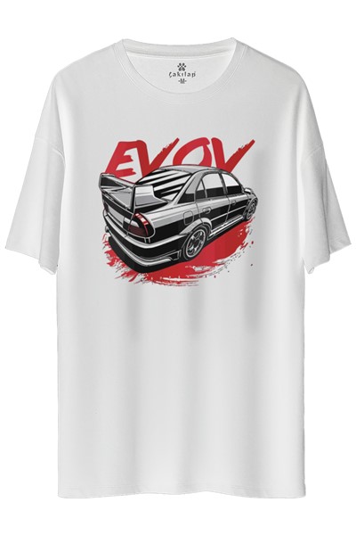 Mitsubishi Evo 5 Baskılı Oversize Tişört