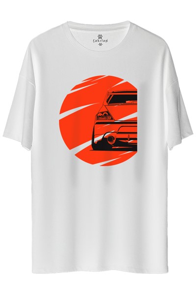 Mitsubishi Evo Baskılı Oversize Tişört