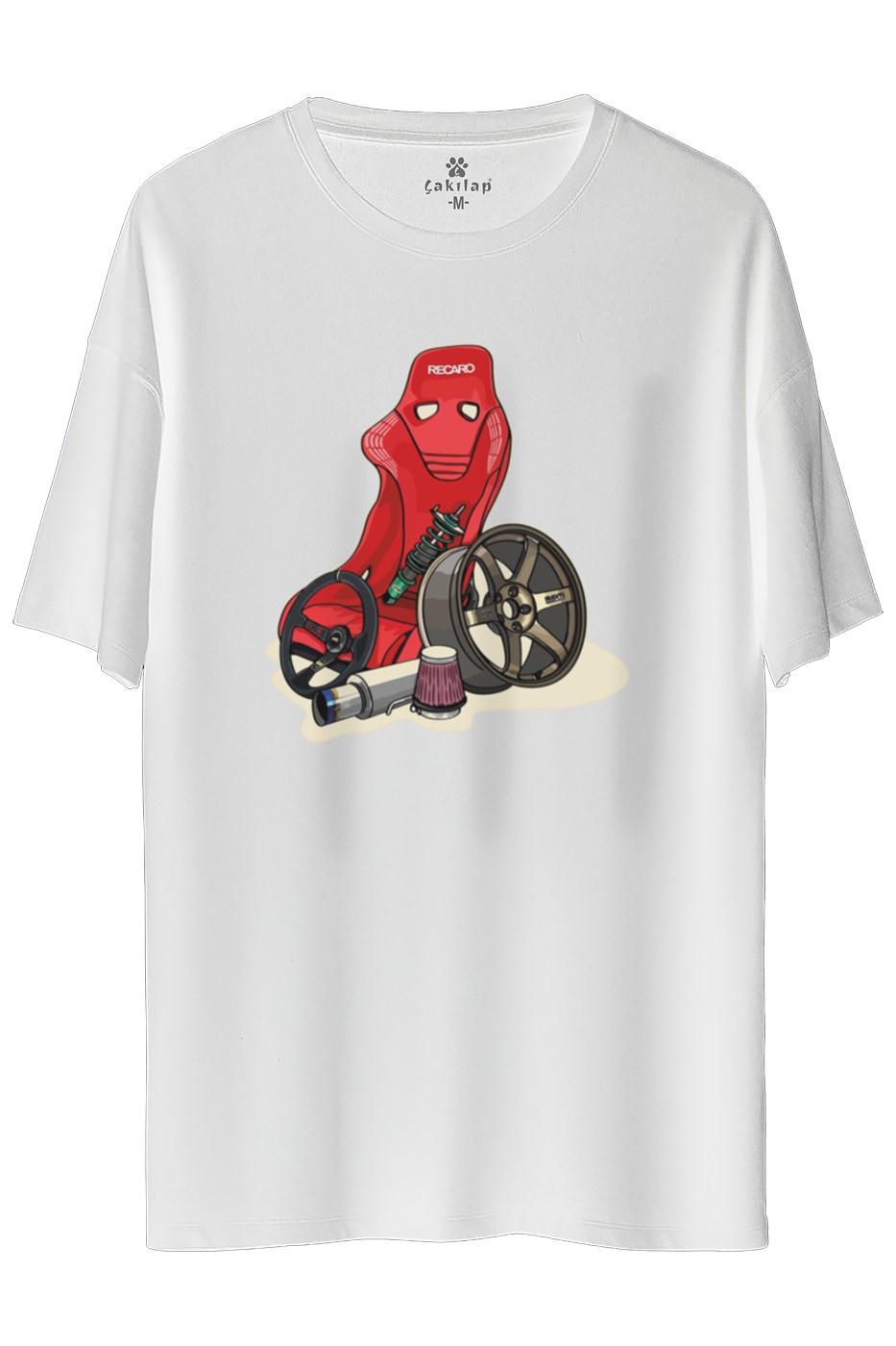 Modifiye Baskılı Oversize Tişört