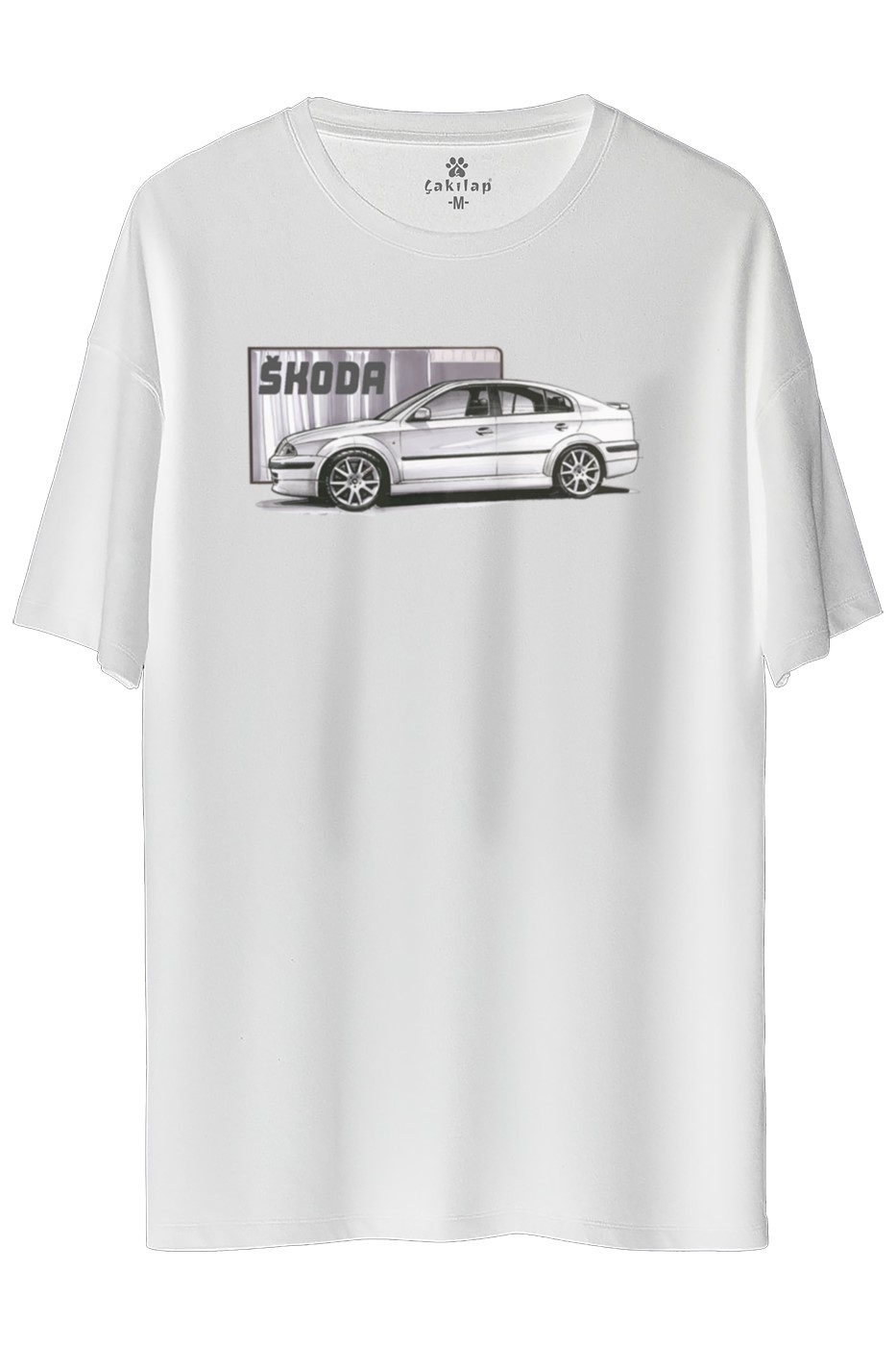 Skoda OctaviaA4 Baskılı Oversize Tişört