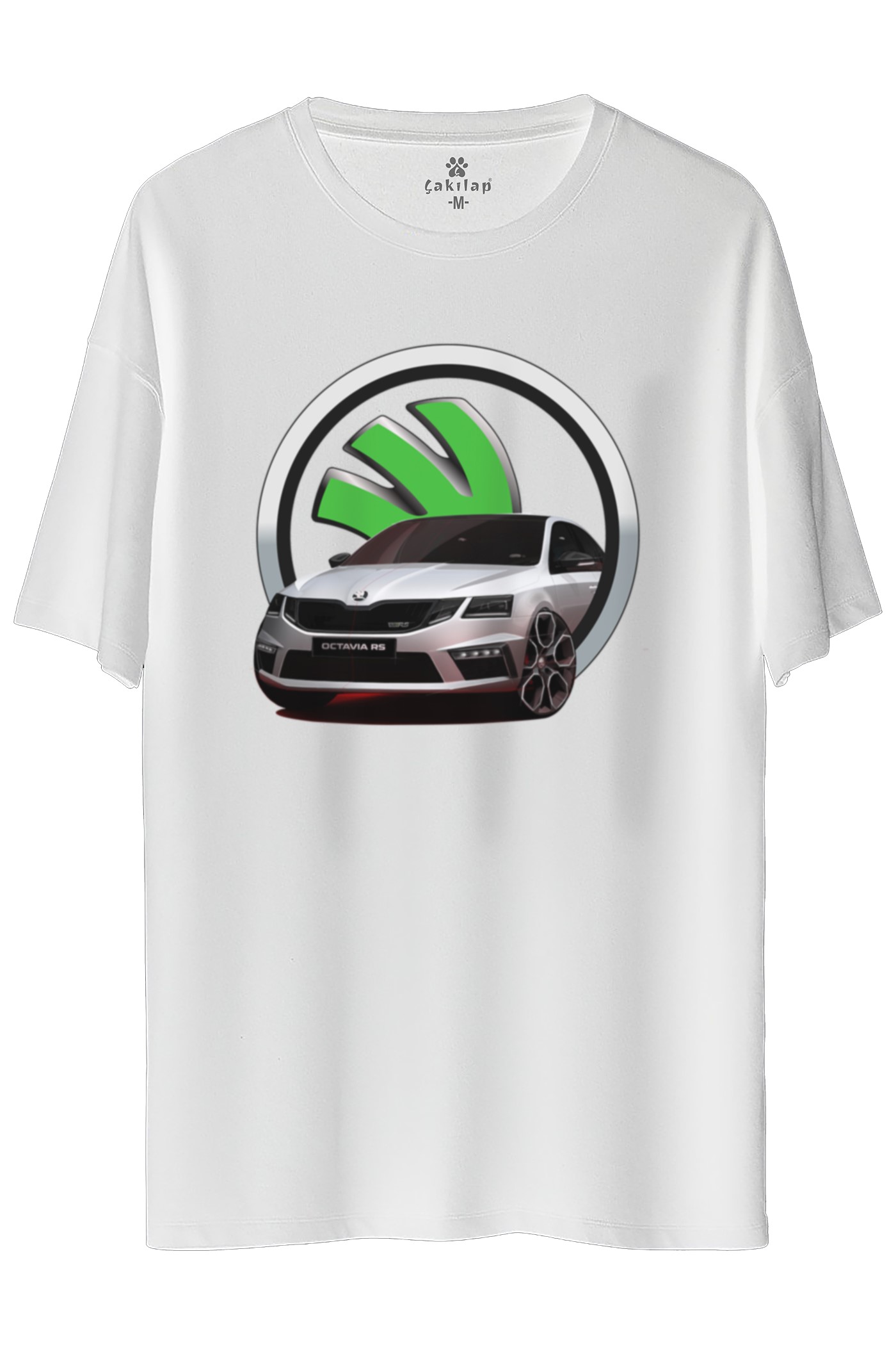 Skoda OctaviaA7 Baskılı Oversize Tişört