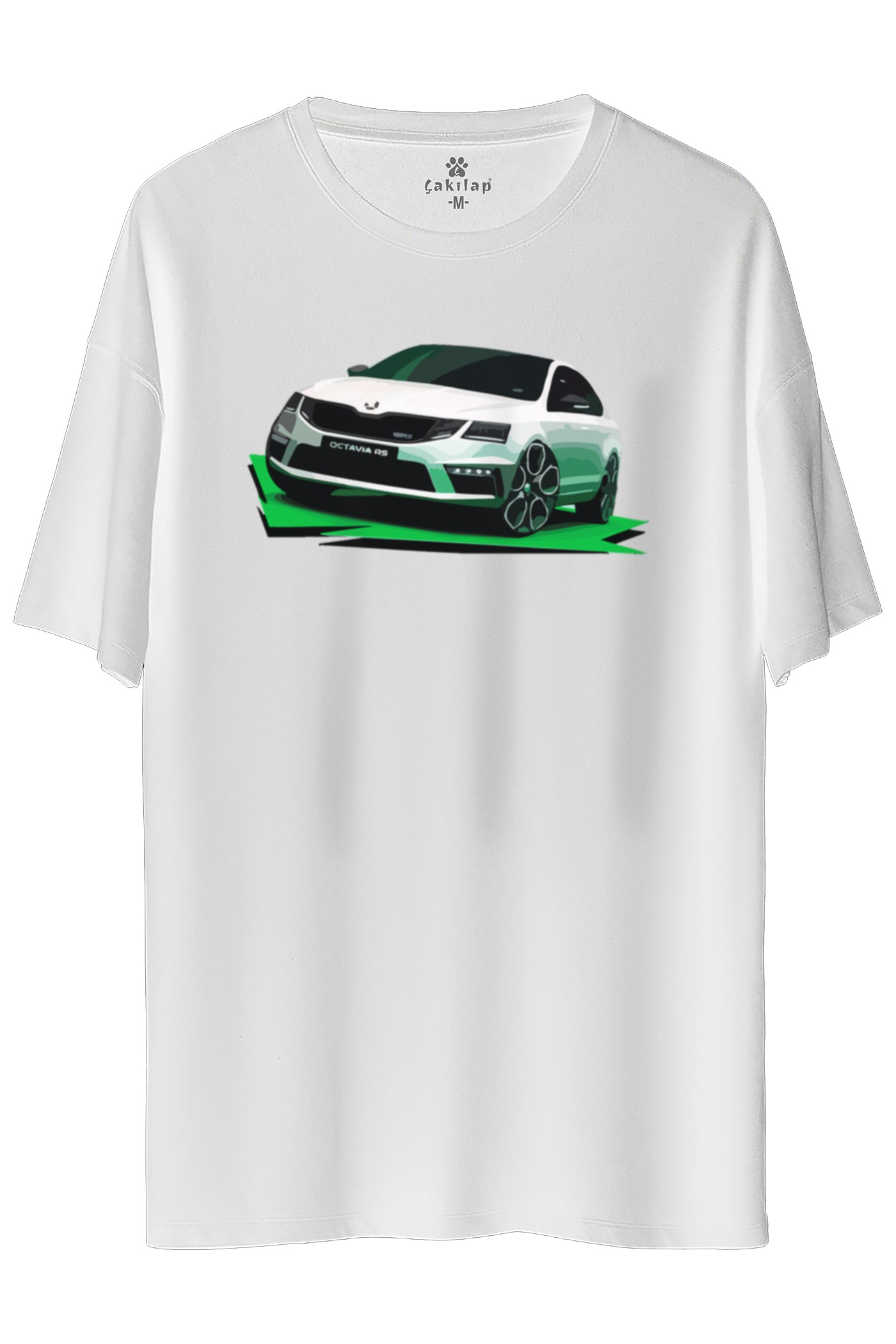 Skoda OctaviaA7 Baskılı Oversize Tişört