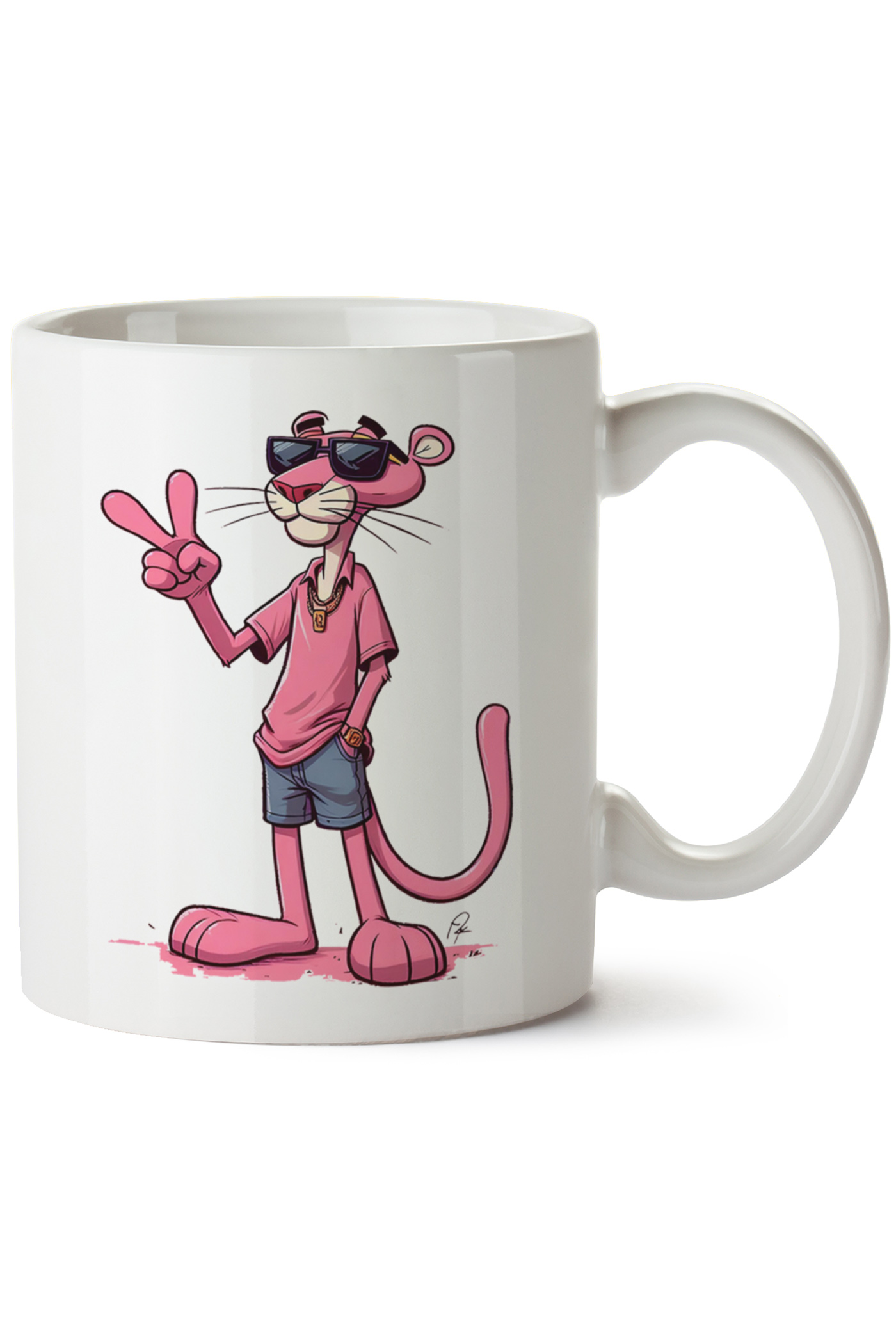 Pink Panther Baskılı Porselen Kupa Bardak