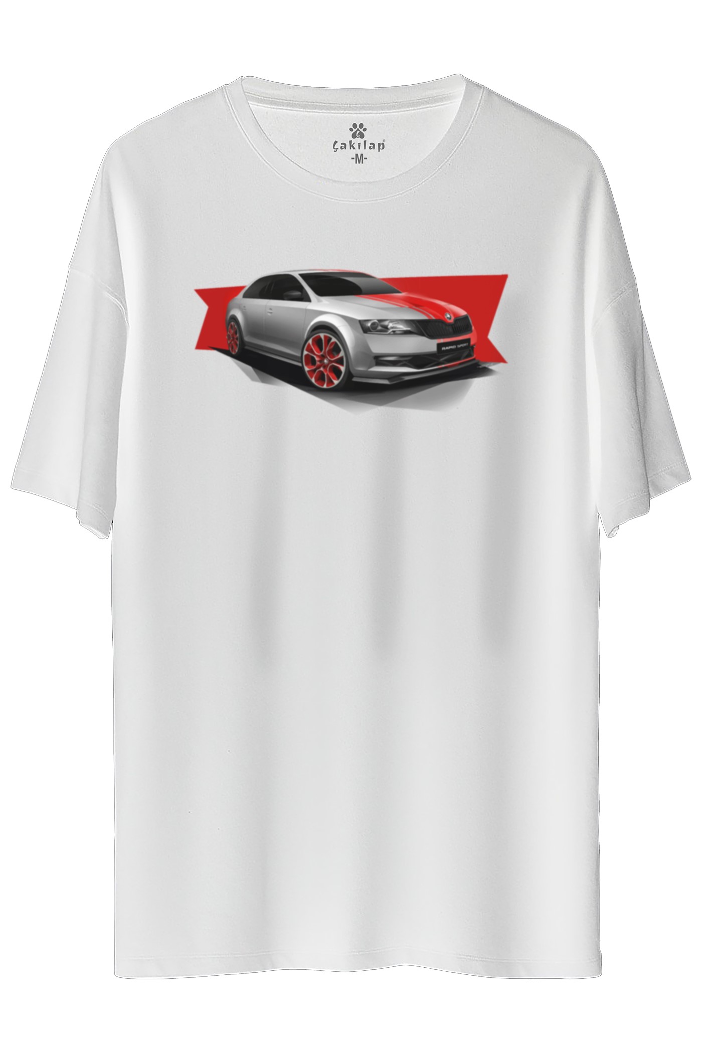 Skoda Rapid Baskılı Oversize Tişört