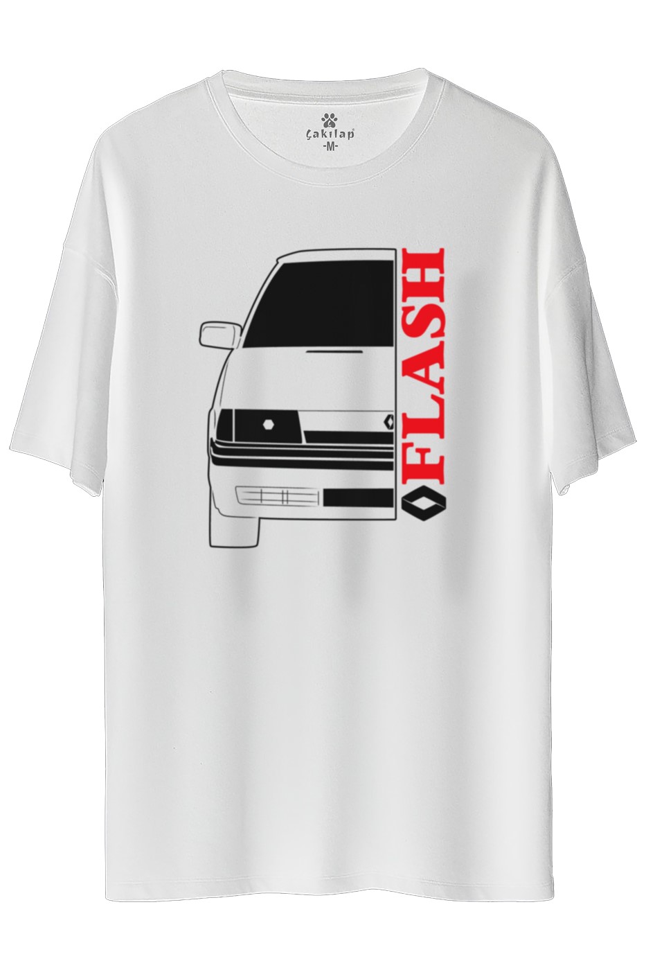 Renault Flash Baskılı Oversize Tişört