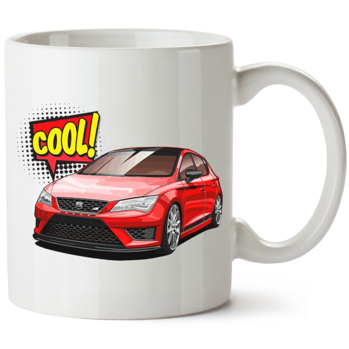 Seat Leon Mk3 Baskılı Porselen Kupa Bardak