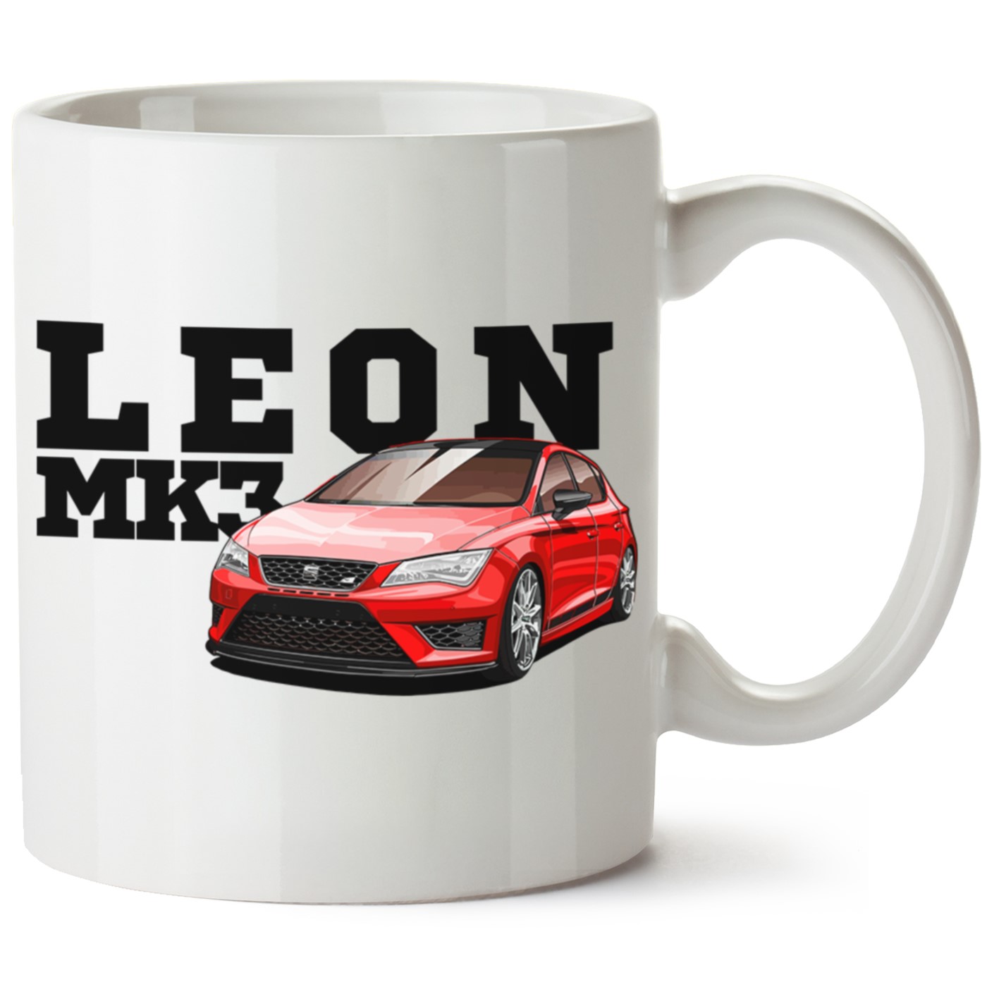 Seat Leon Mk3 Baskılı Porselen Kupa Bardak