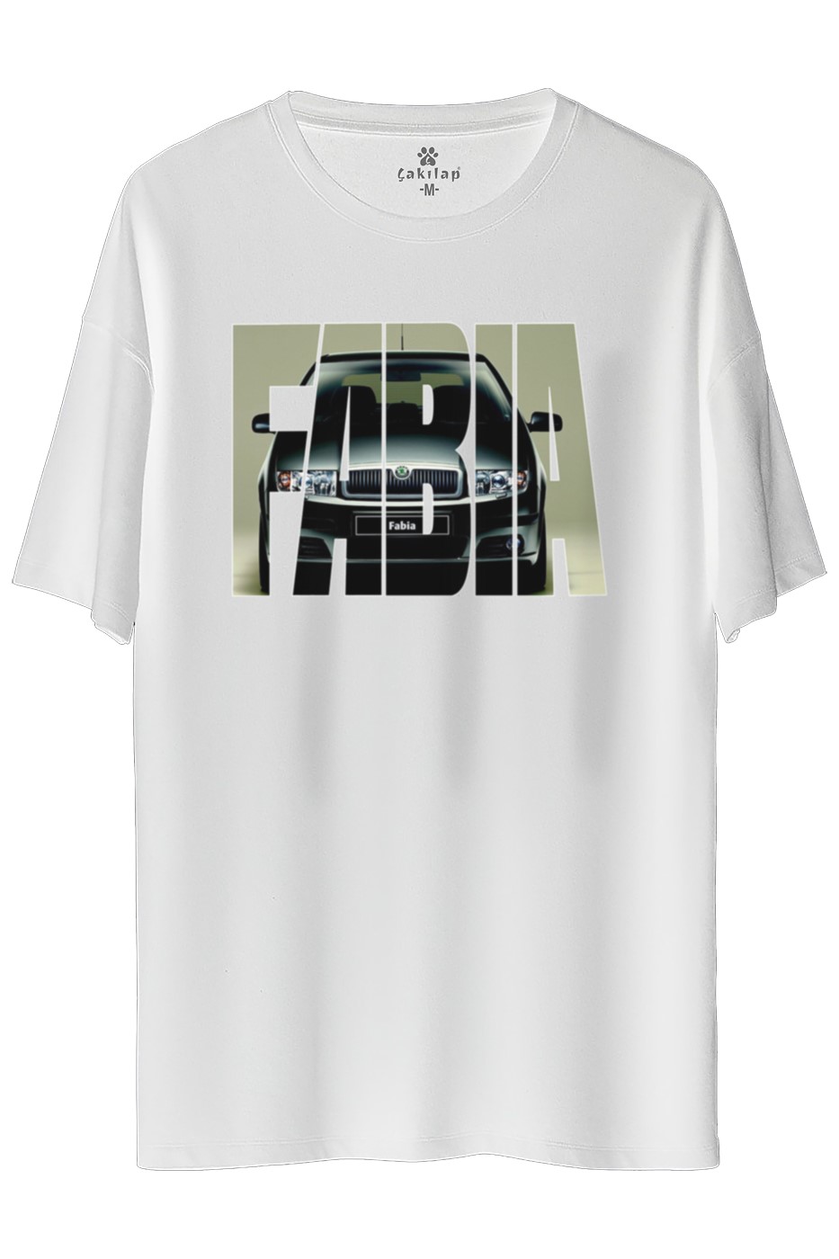 Skoda Fabia1 Baskılı Oversize Tişört