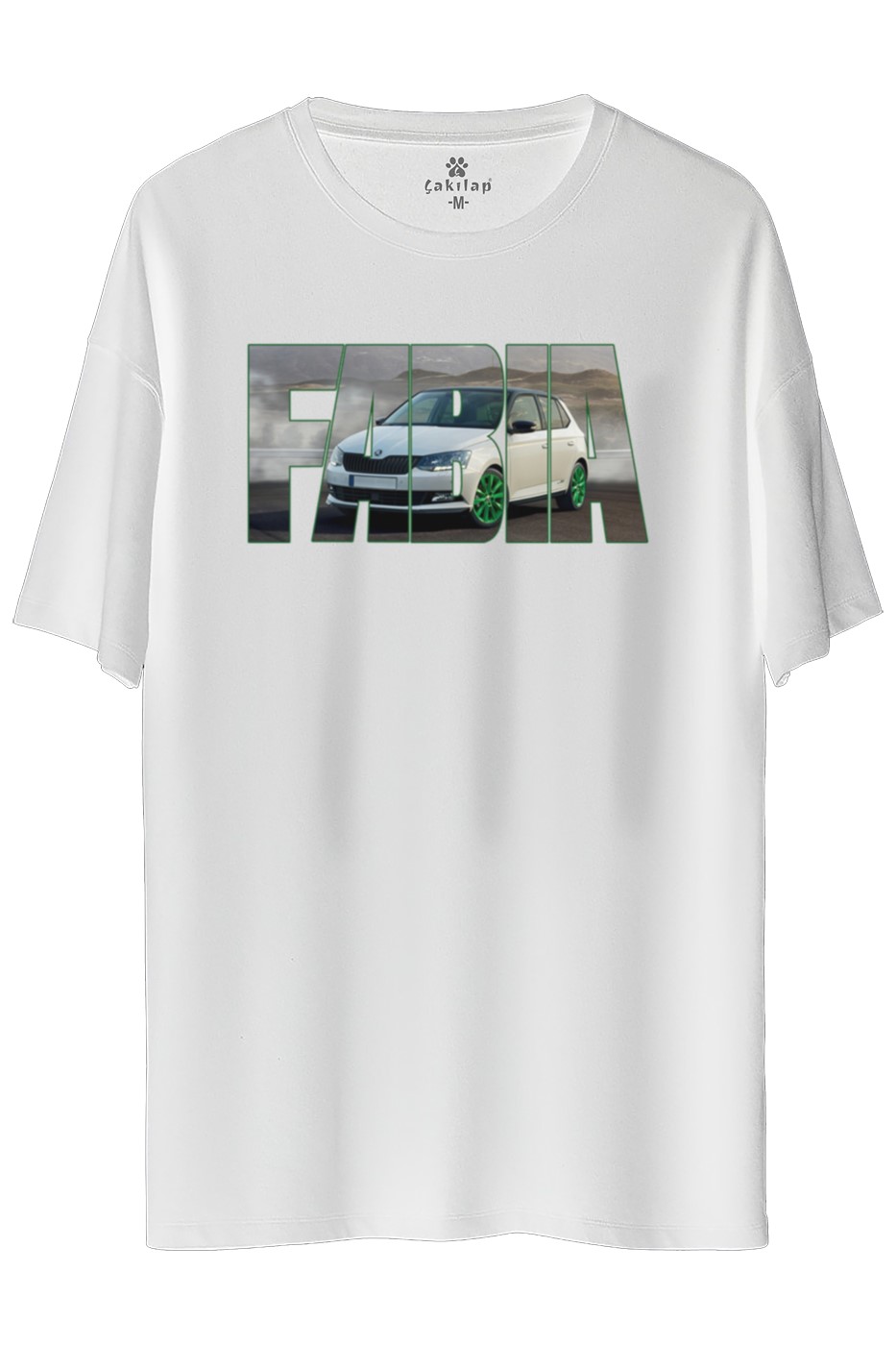 Skoda Fabia3 Baskılı Oversize Tişört