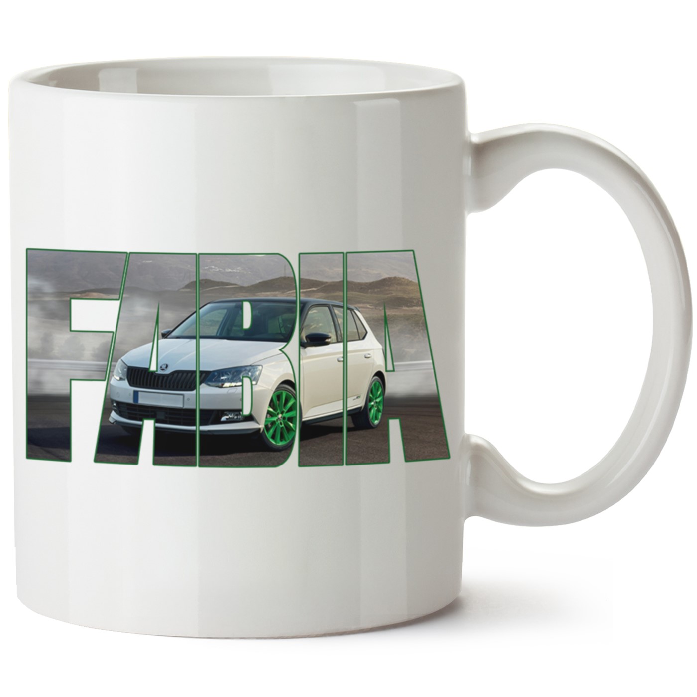 Skoda Fabia3 Baskılı Porselen Kupa Bardak