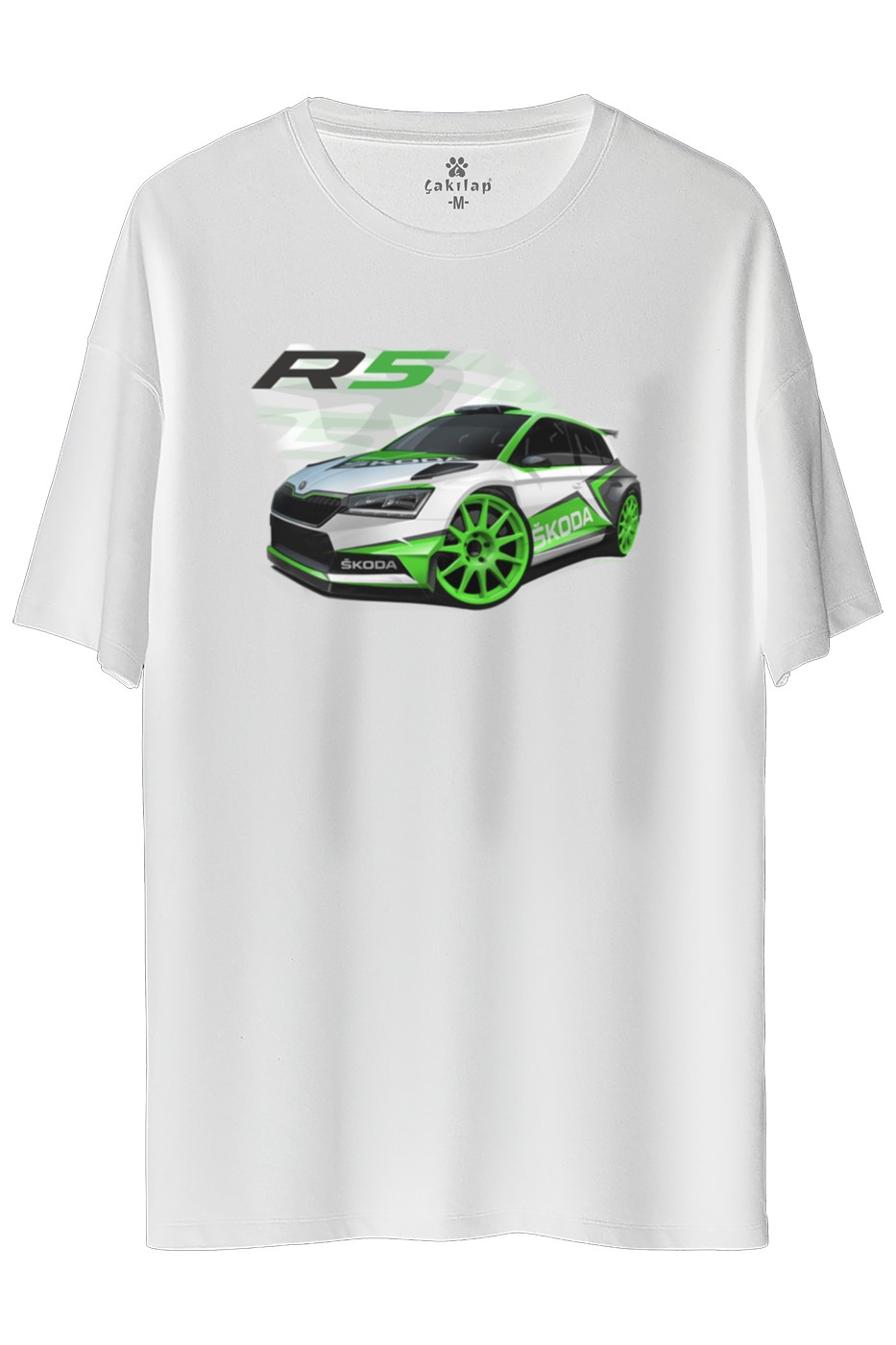 Skoda Fabia3 Baskılı Oversize Tişört