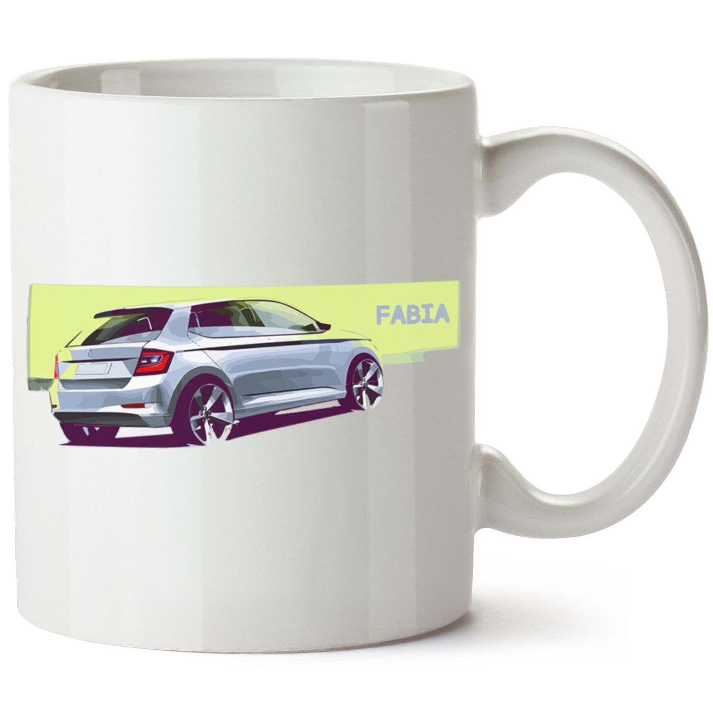 Skoda Fabia3 Baskılı Porselen Kupa Bardak