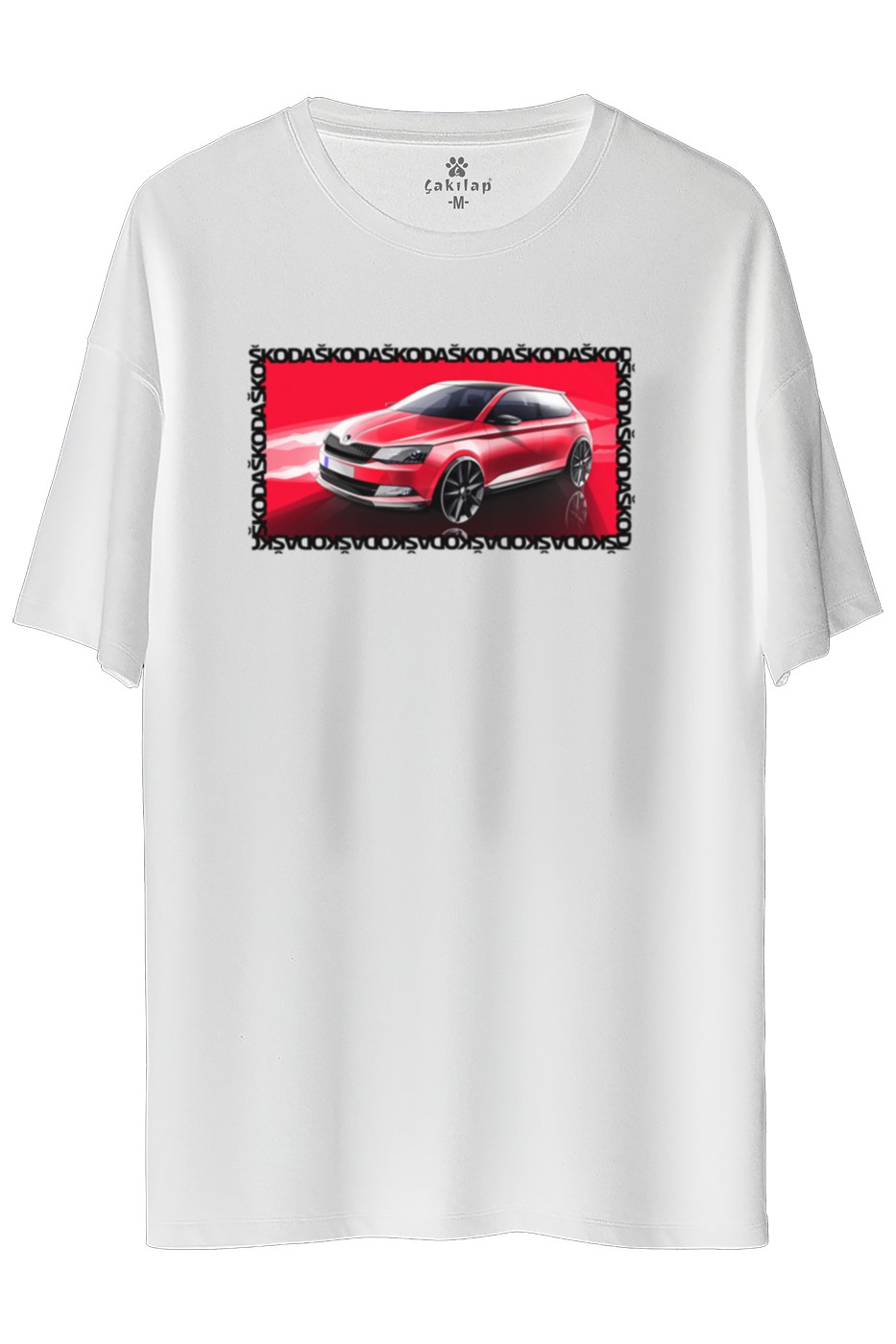 Skoda Fabia3 Baskılı Oversize Tişört