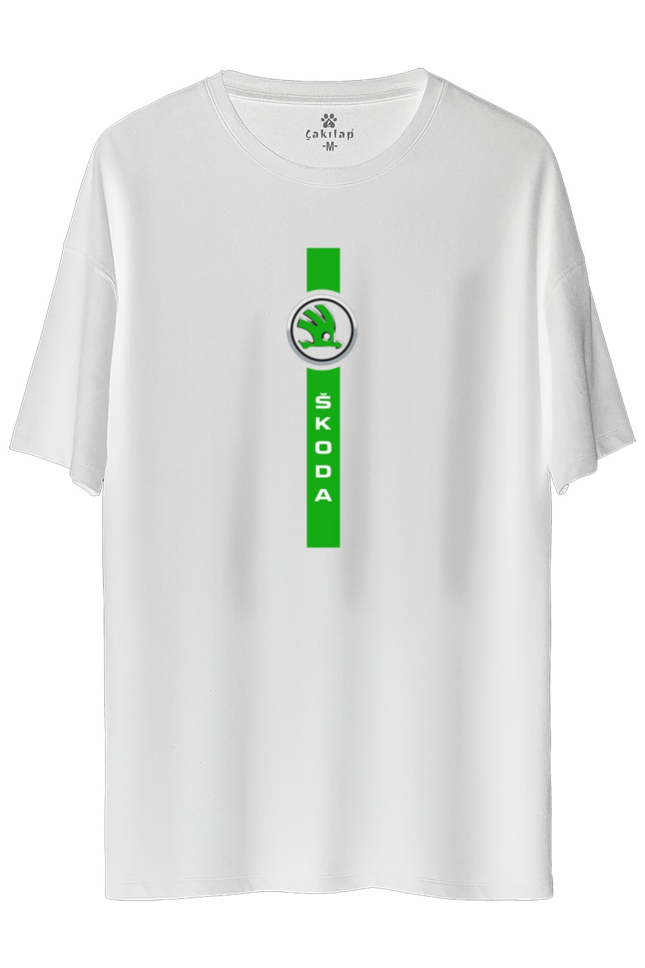 Skoda Logo Baskılı Oversize Tişört
