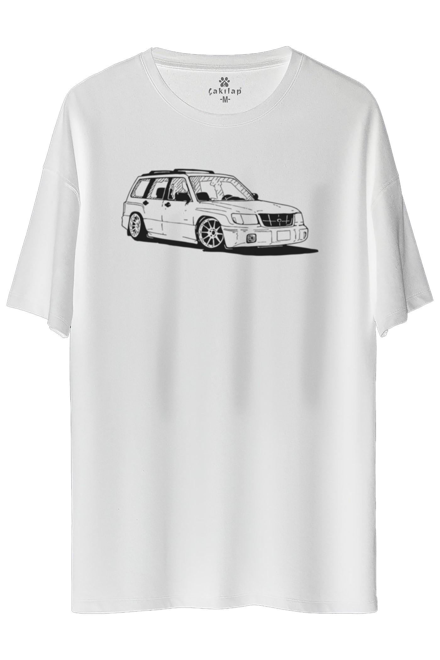 Subaru Baskılı Oversize Tişört