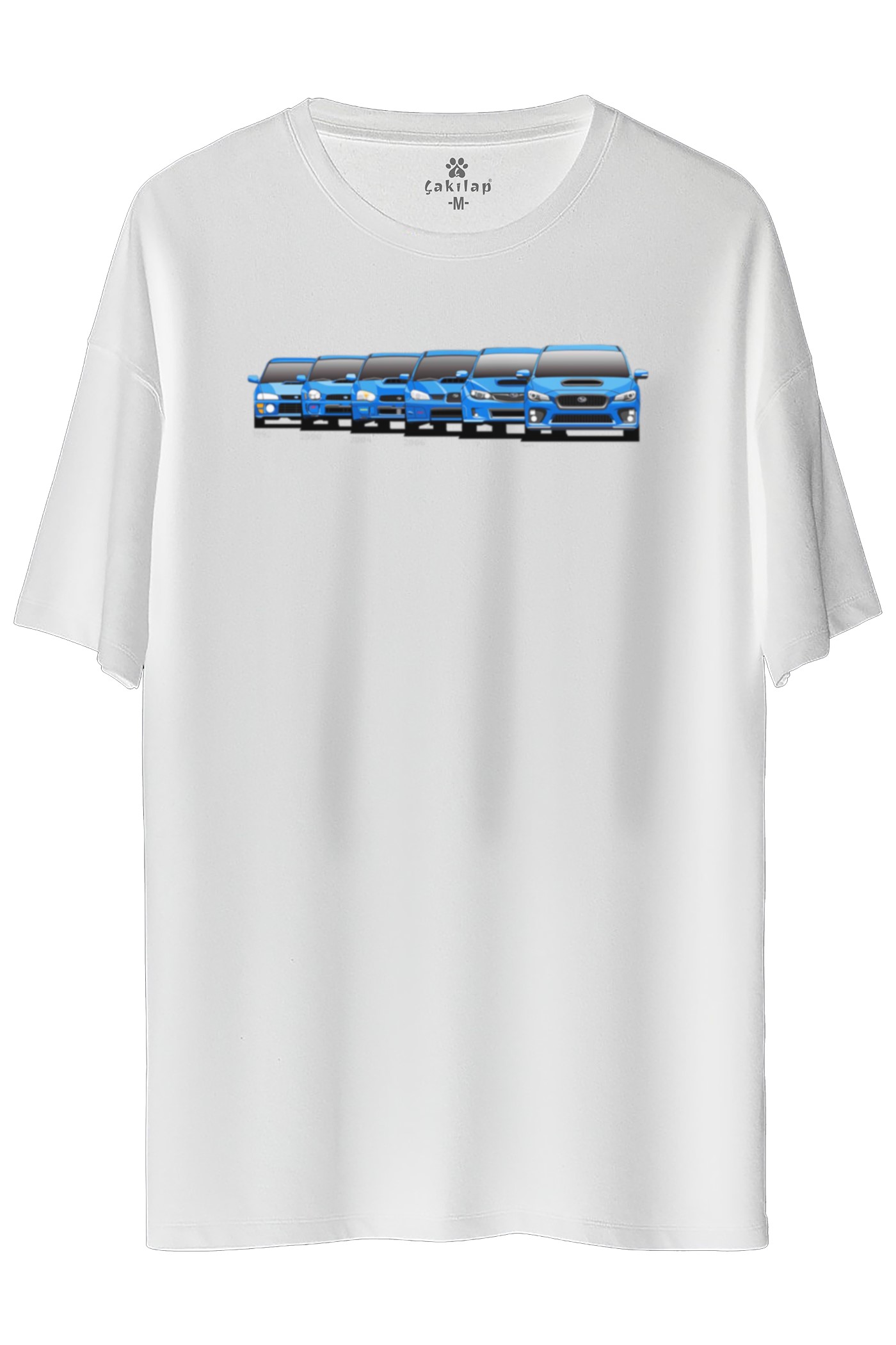Subaru Baskılı Oversize Tişört