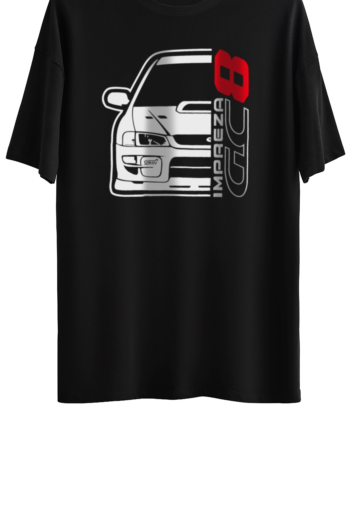 Subaru Baskılı Oversize Tişört