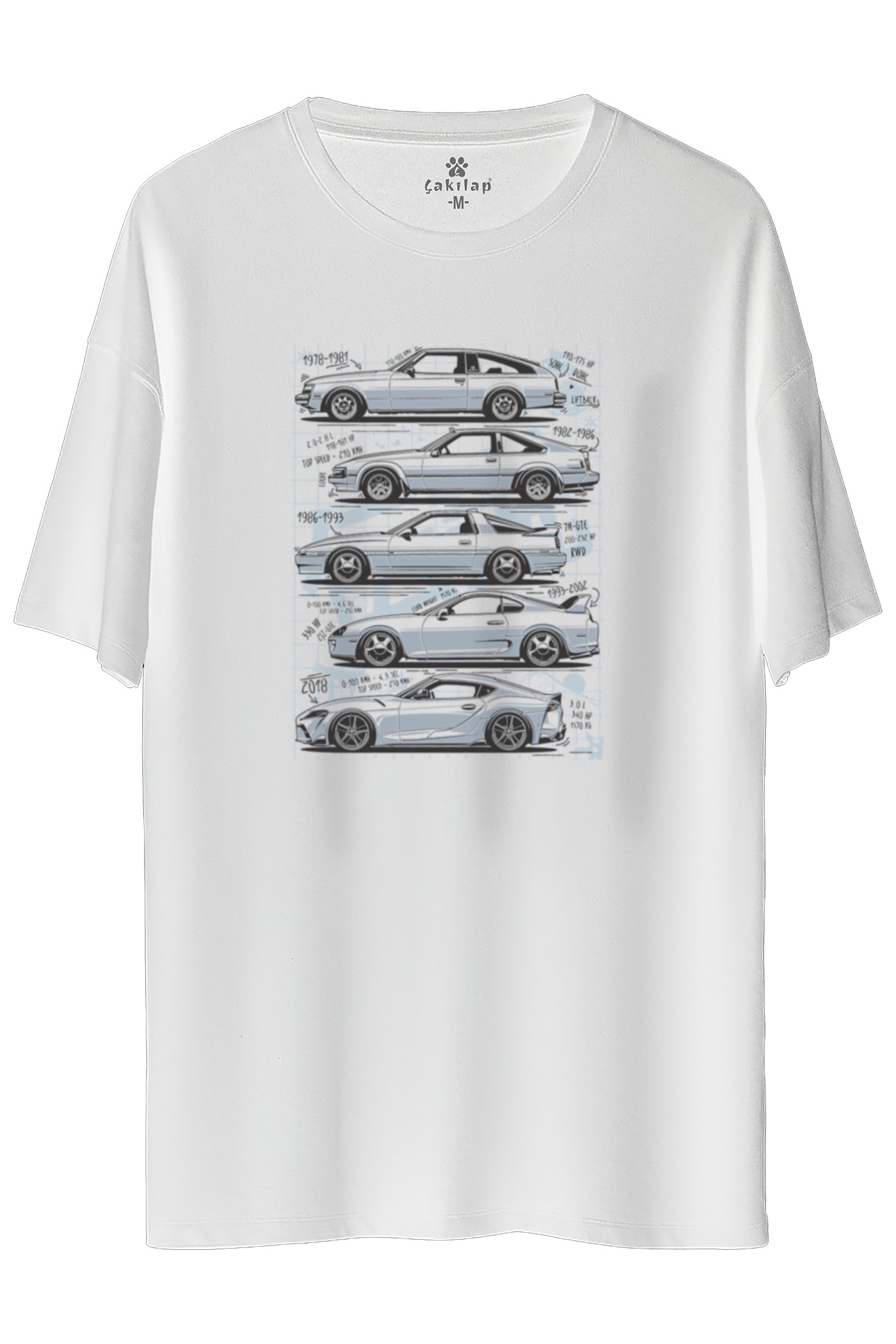 Toyota Supra Baskılı Oversize Tişört