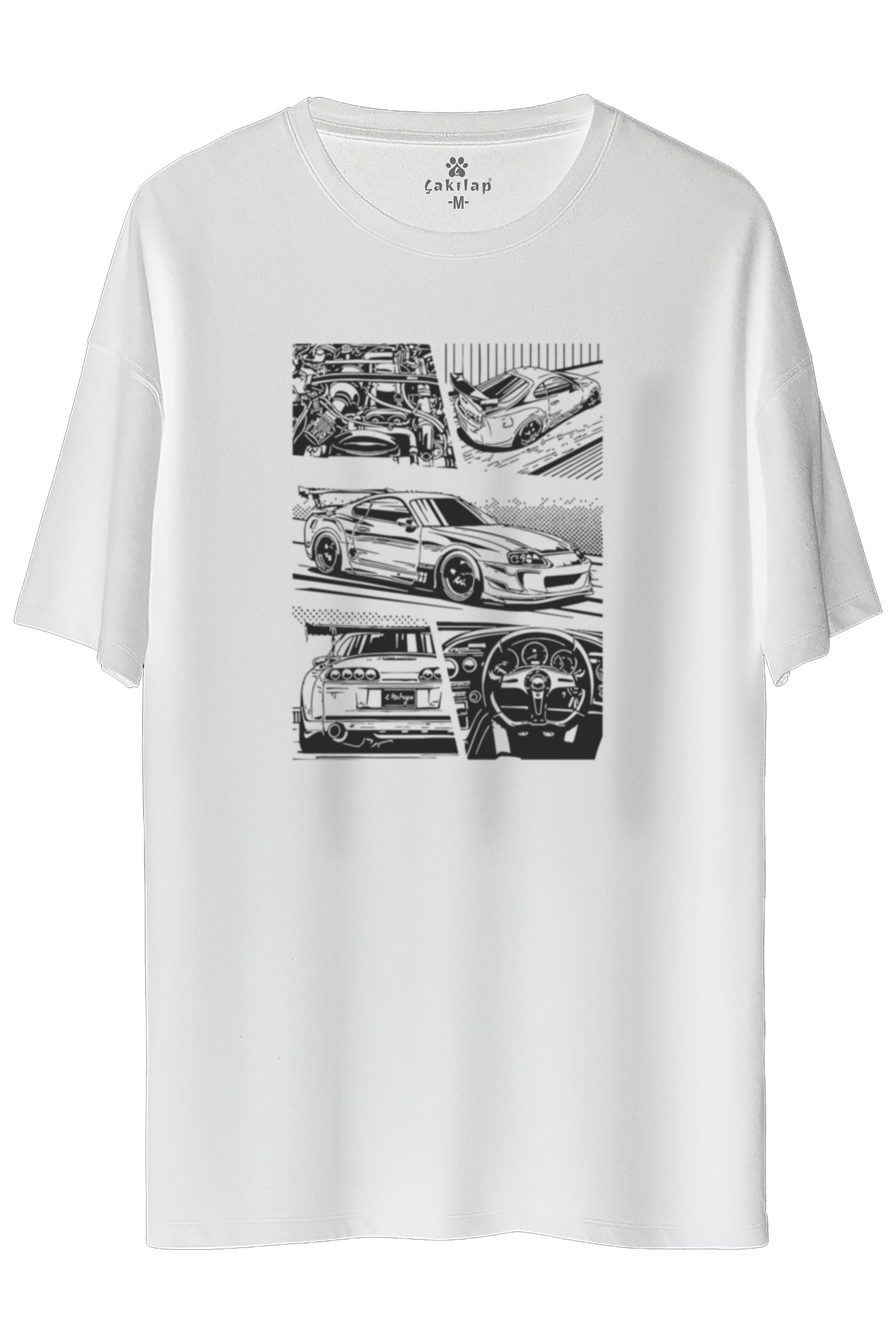 Toyota Supra Baskılı Oversize Tişört