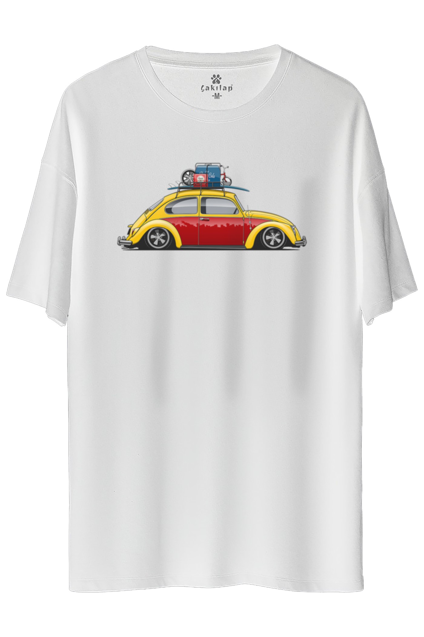 Vw Beetle Baskılı Oversize Tişört