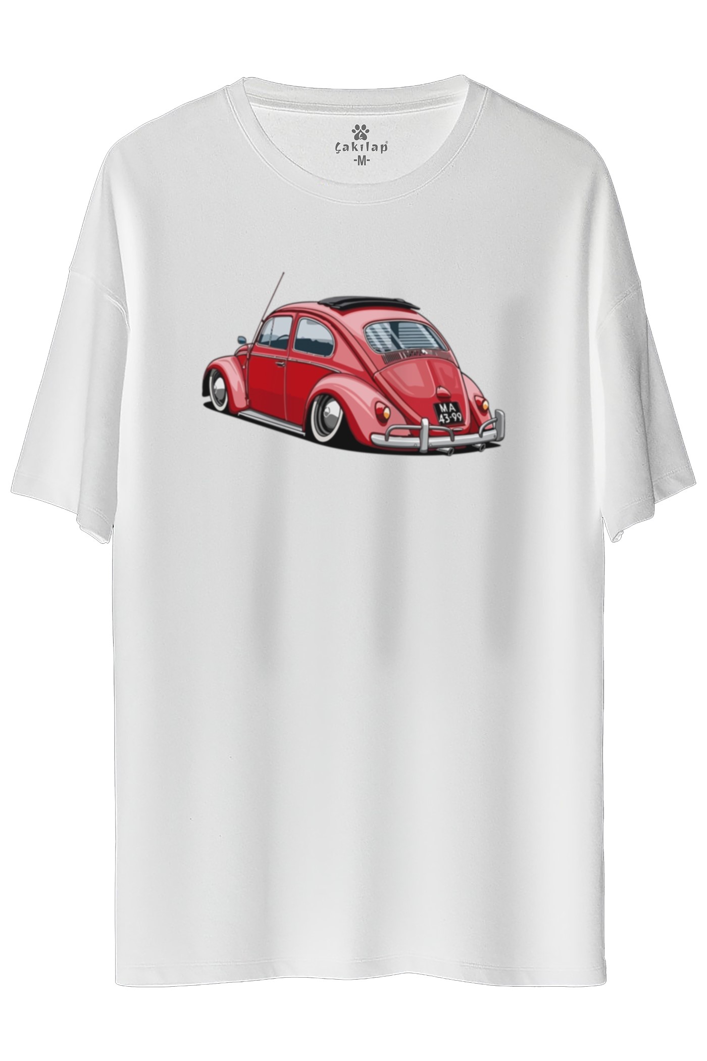 Vw Beetle Baskılı Oversize Tişört