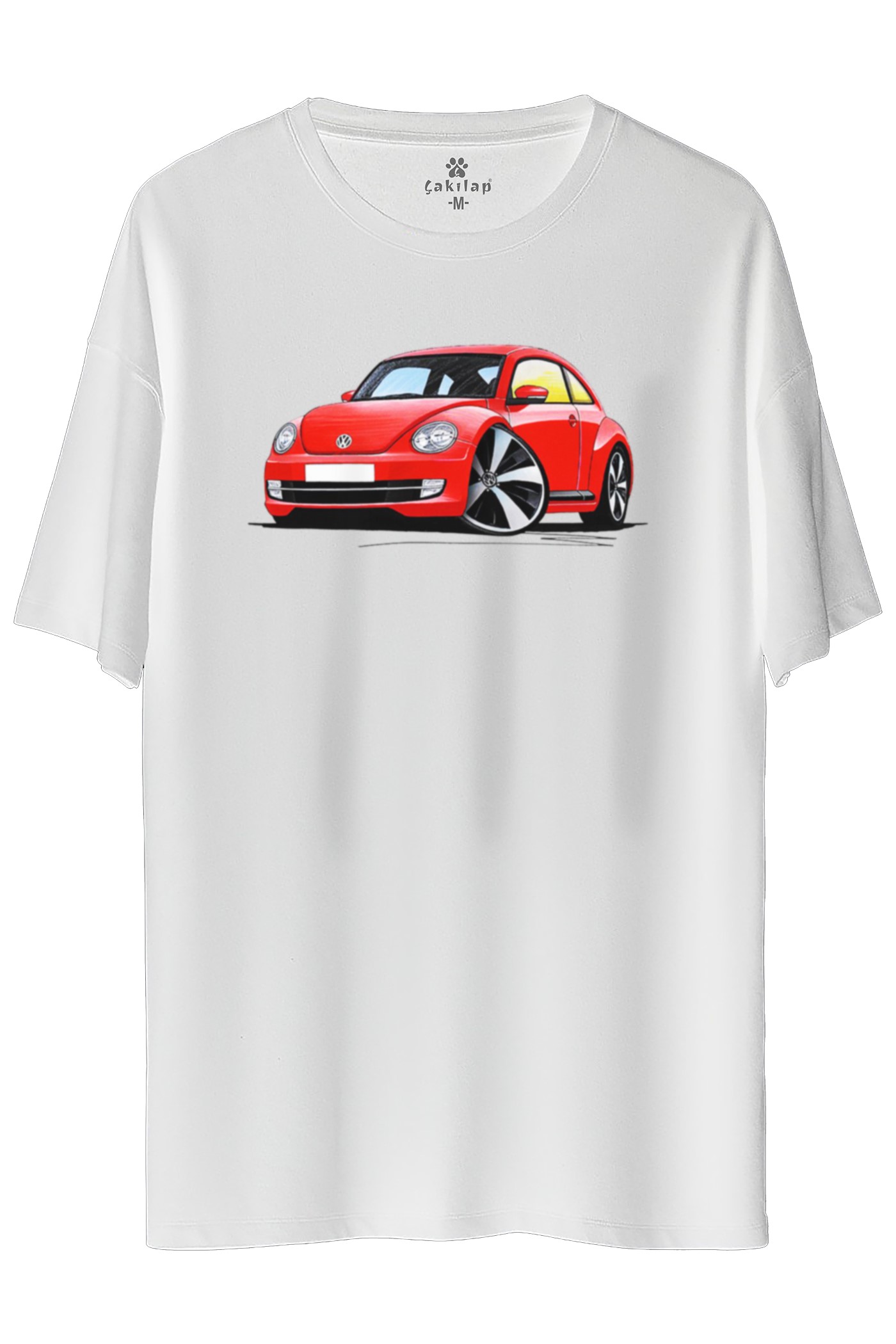 Vw Beetle Baskılı Oversize Tişört