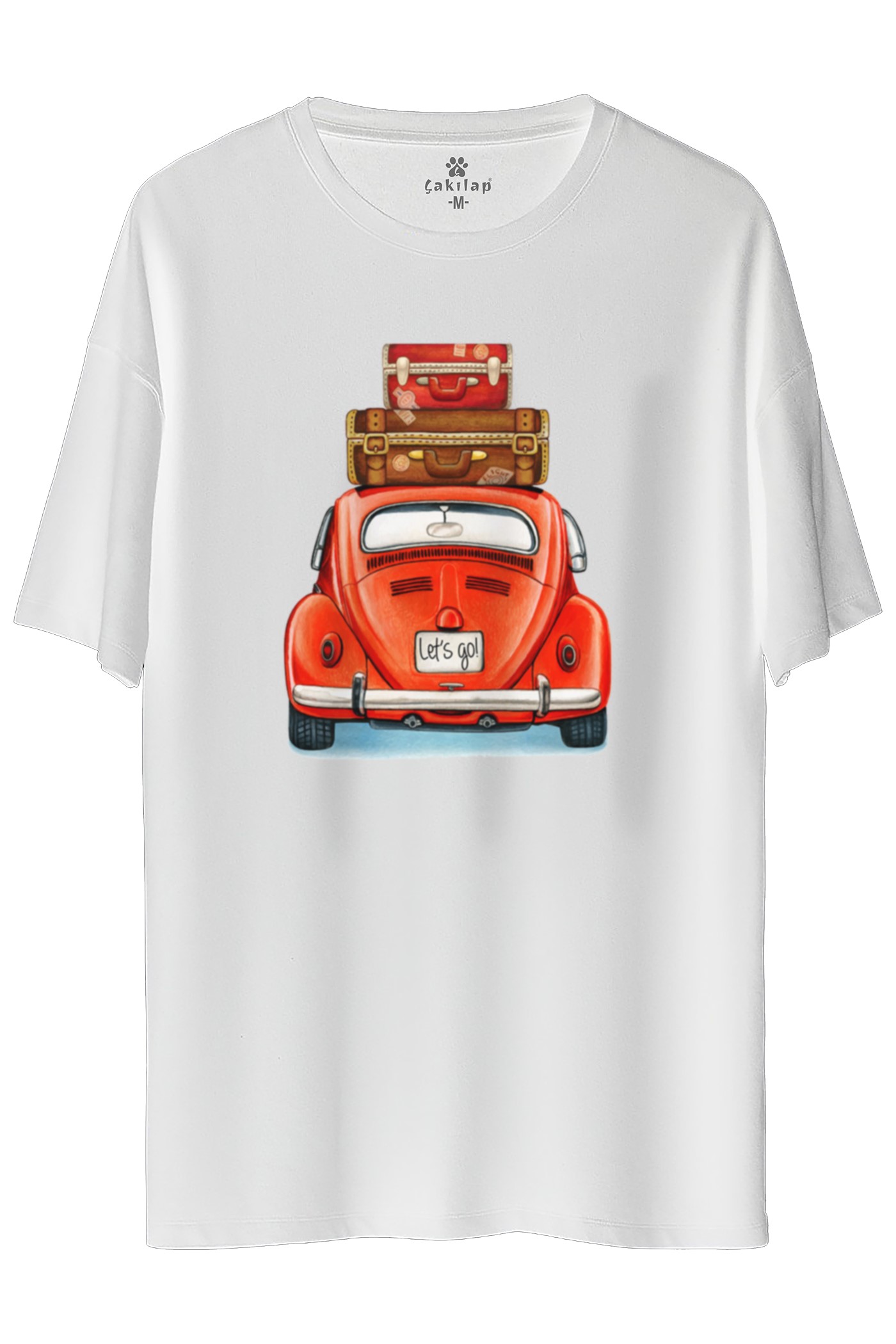 Vw Beetle Baskılı Oversize Tişört