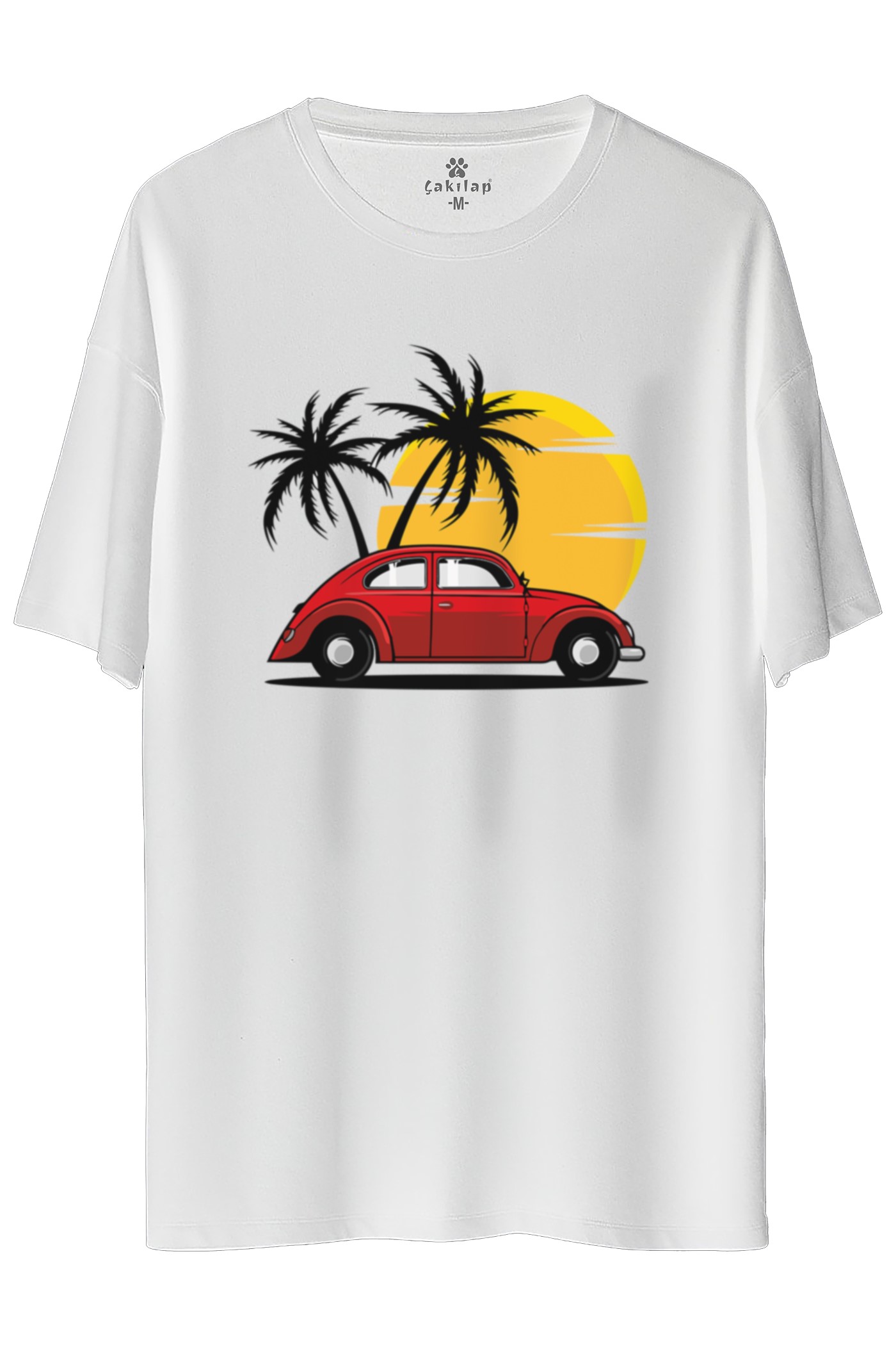 Vw Beetle Baskılı Oversize Tişört