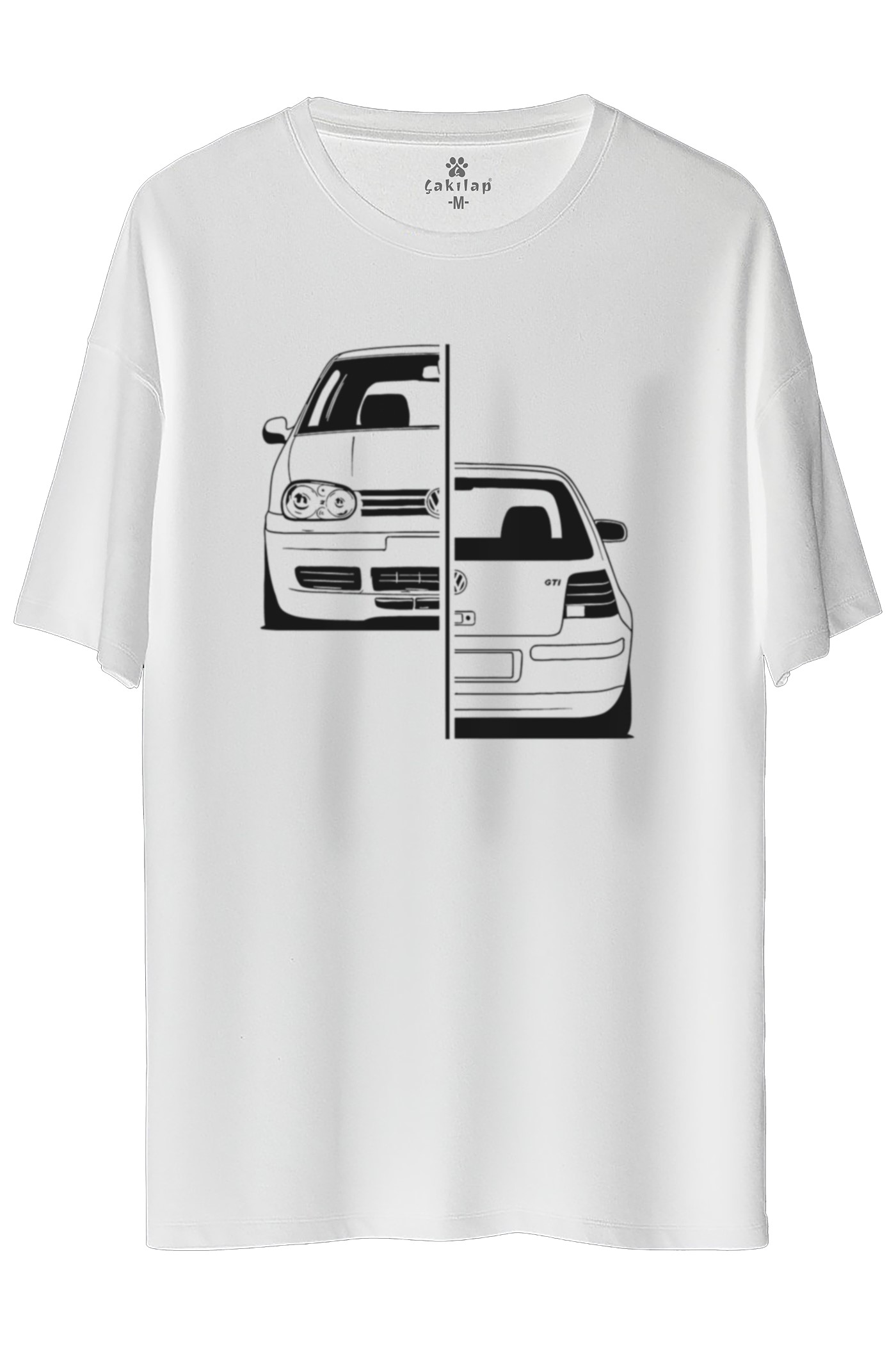 Vw Golf 4 Baskılı Oversize Tişört