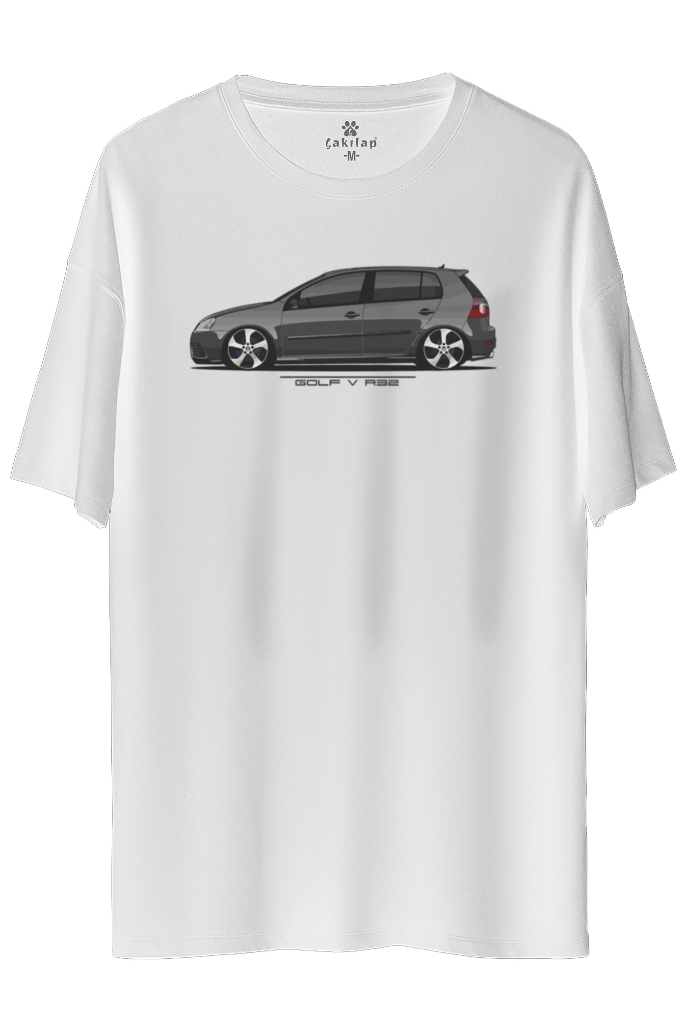 Vw Golf 5 Baskılı Oversize Tişört