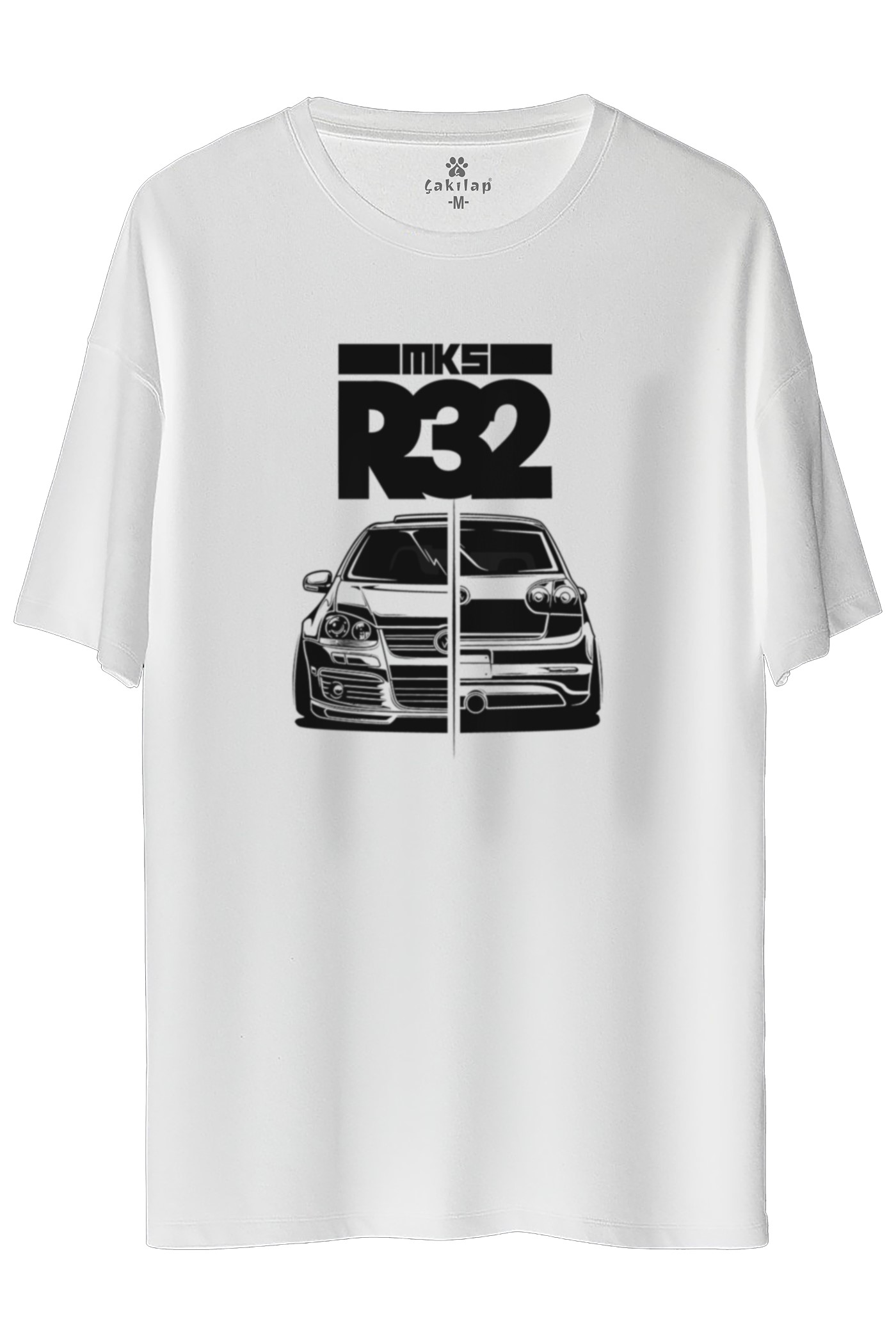 Vw Golf 5 Baskılı Oversize Tişört