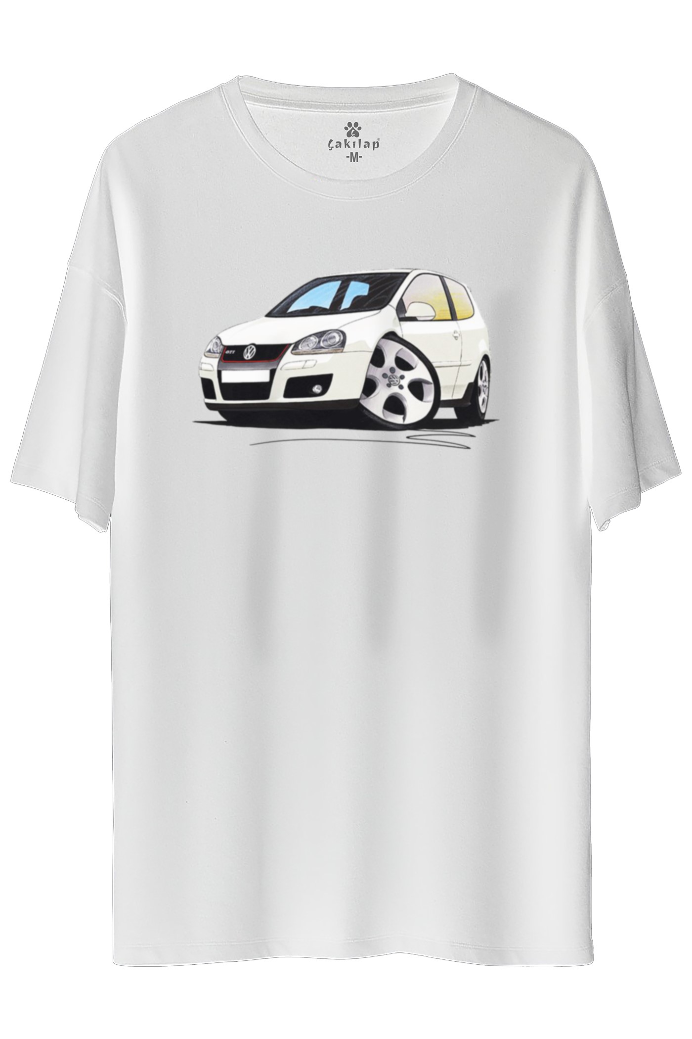 Vw Golf 5 Baskılı Oversize Tişört