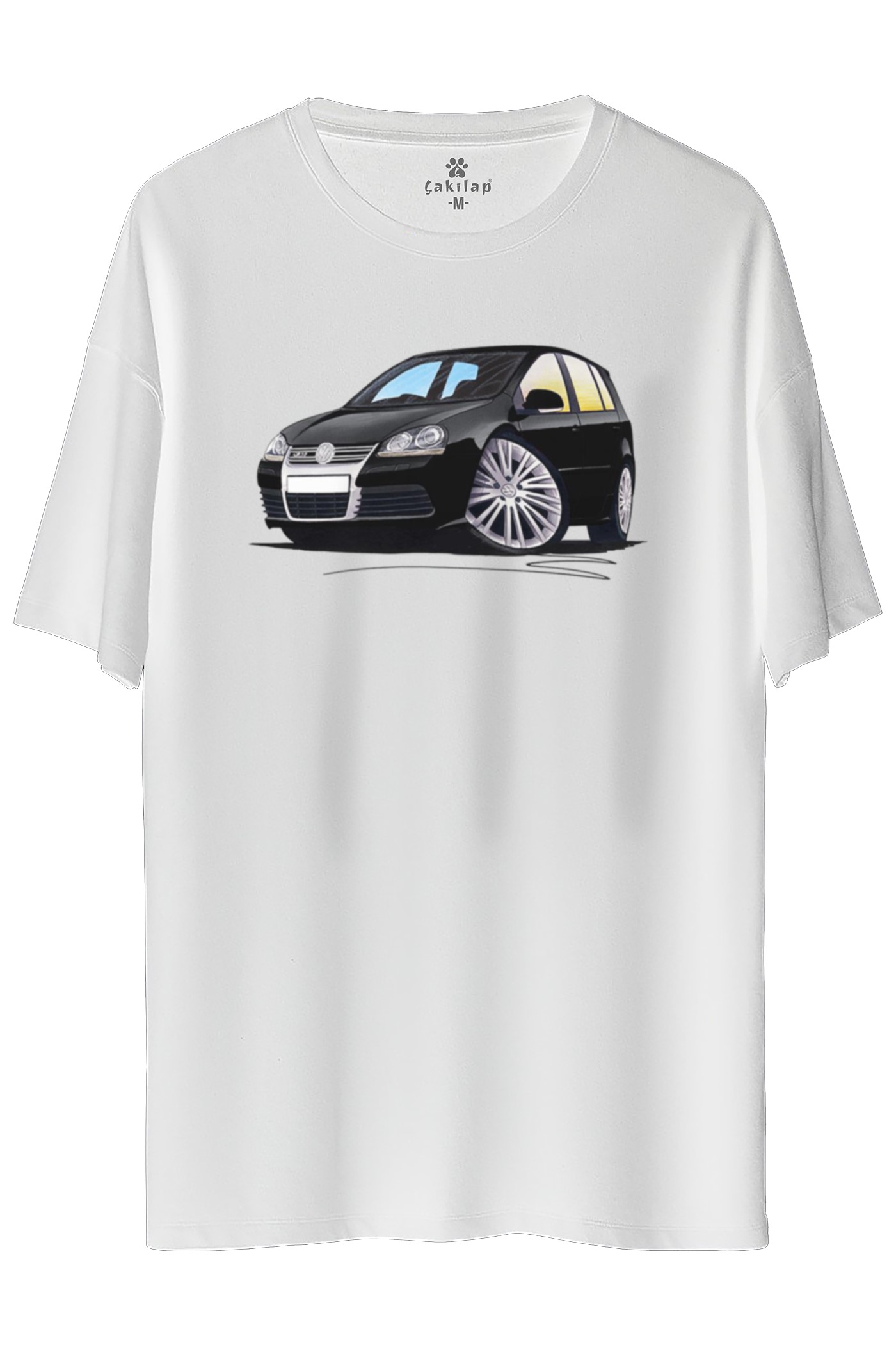 Vw Golf 5 Baskılı Oversize Tişört