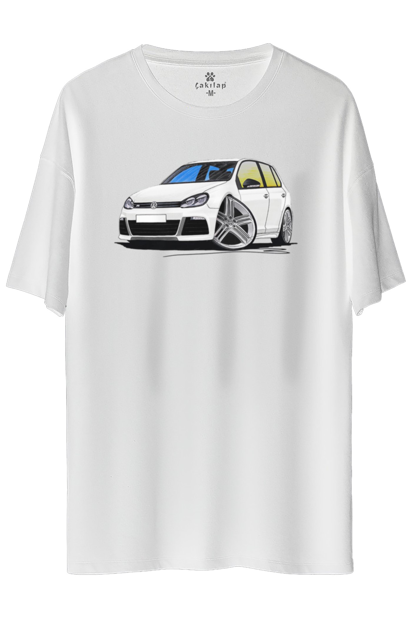 Vw Golf 6 Baskılı Oversize Tişört