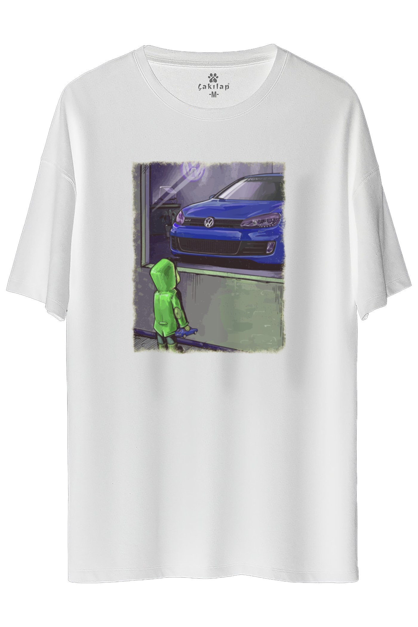 Vw Golf 6 Baskılı Oversize Tişört