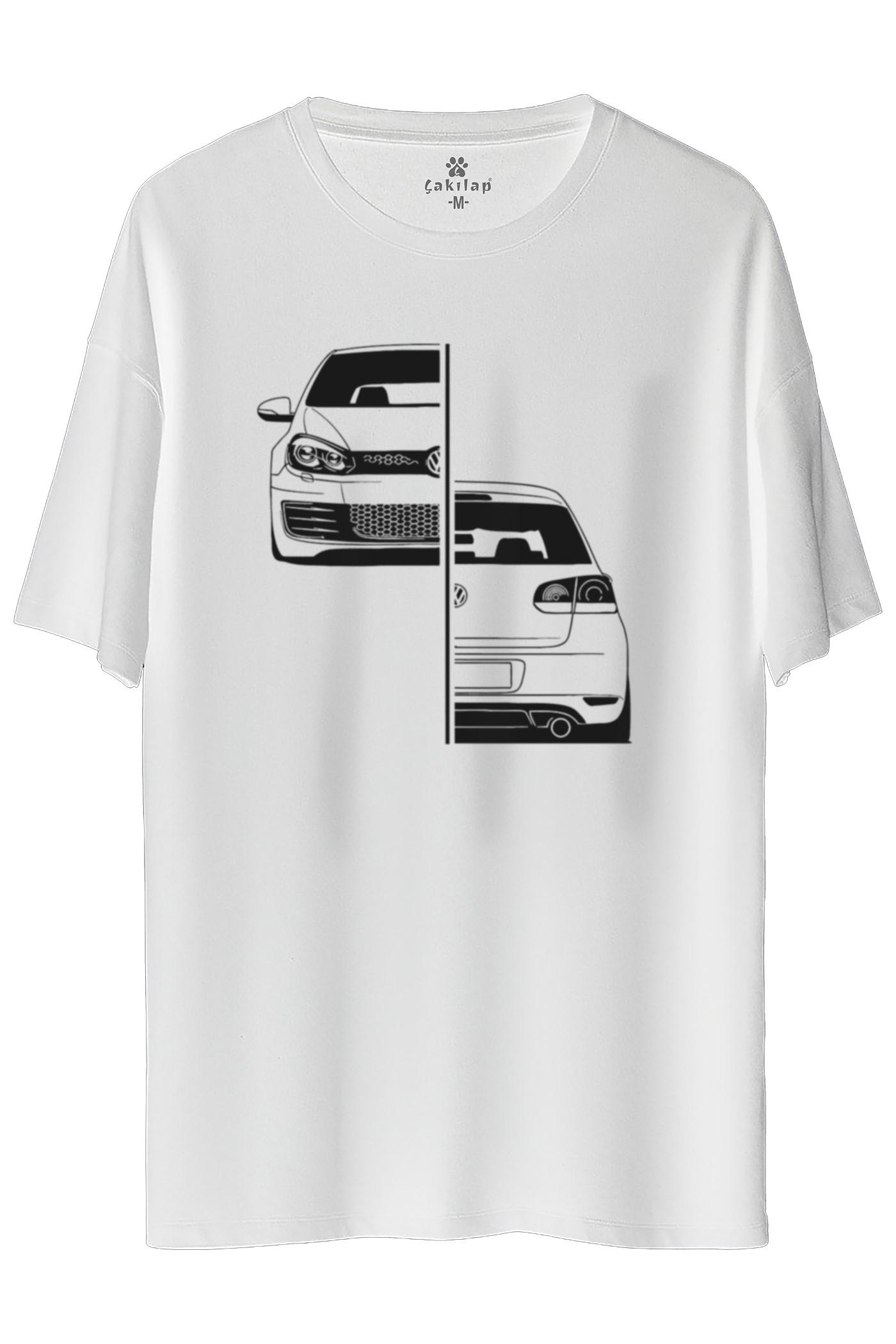 Vw Golf 6 Baskılı Oversize Tişört