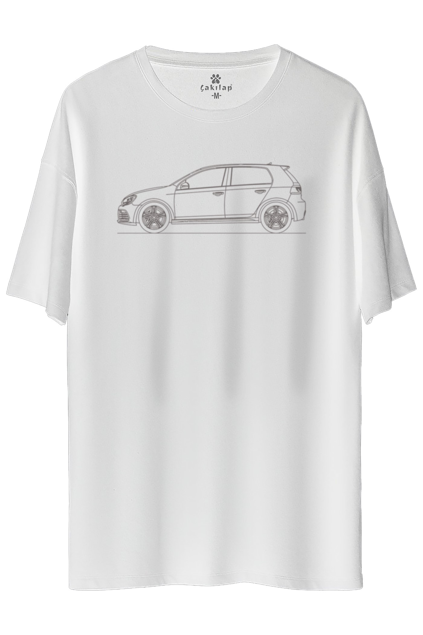 Vw Golf 6 Baskılı Oversize Tişört