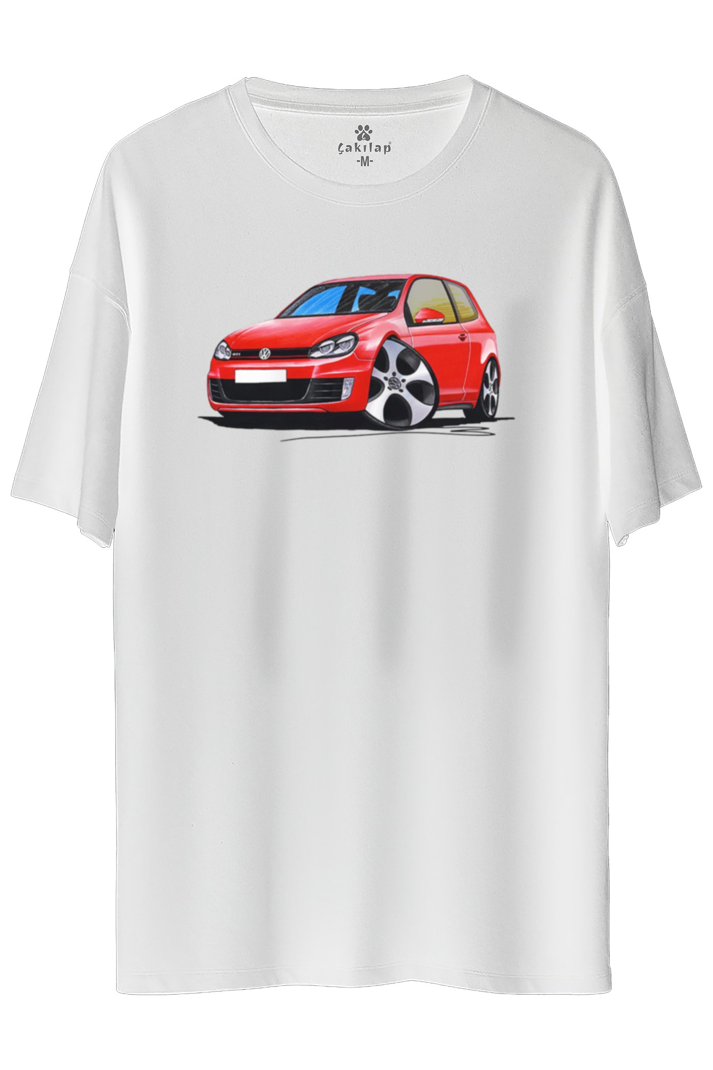 Vw Golf 6 Baskılı Oversize Tişört