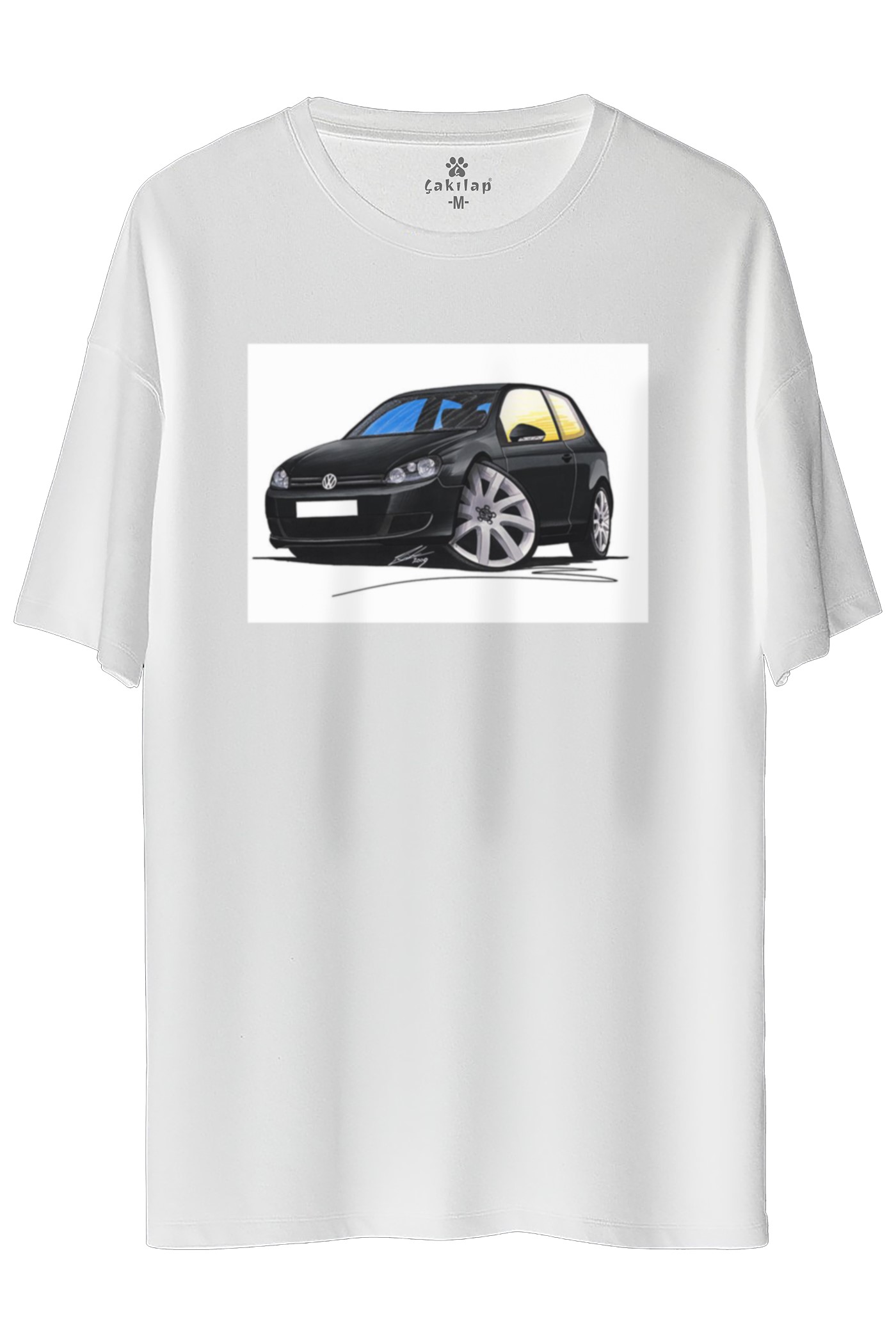 Vw Golf 6 Baskılı Oversize Tişört