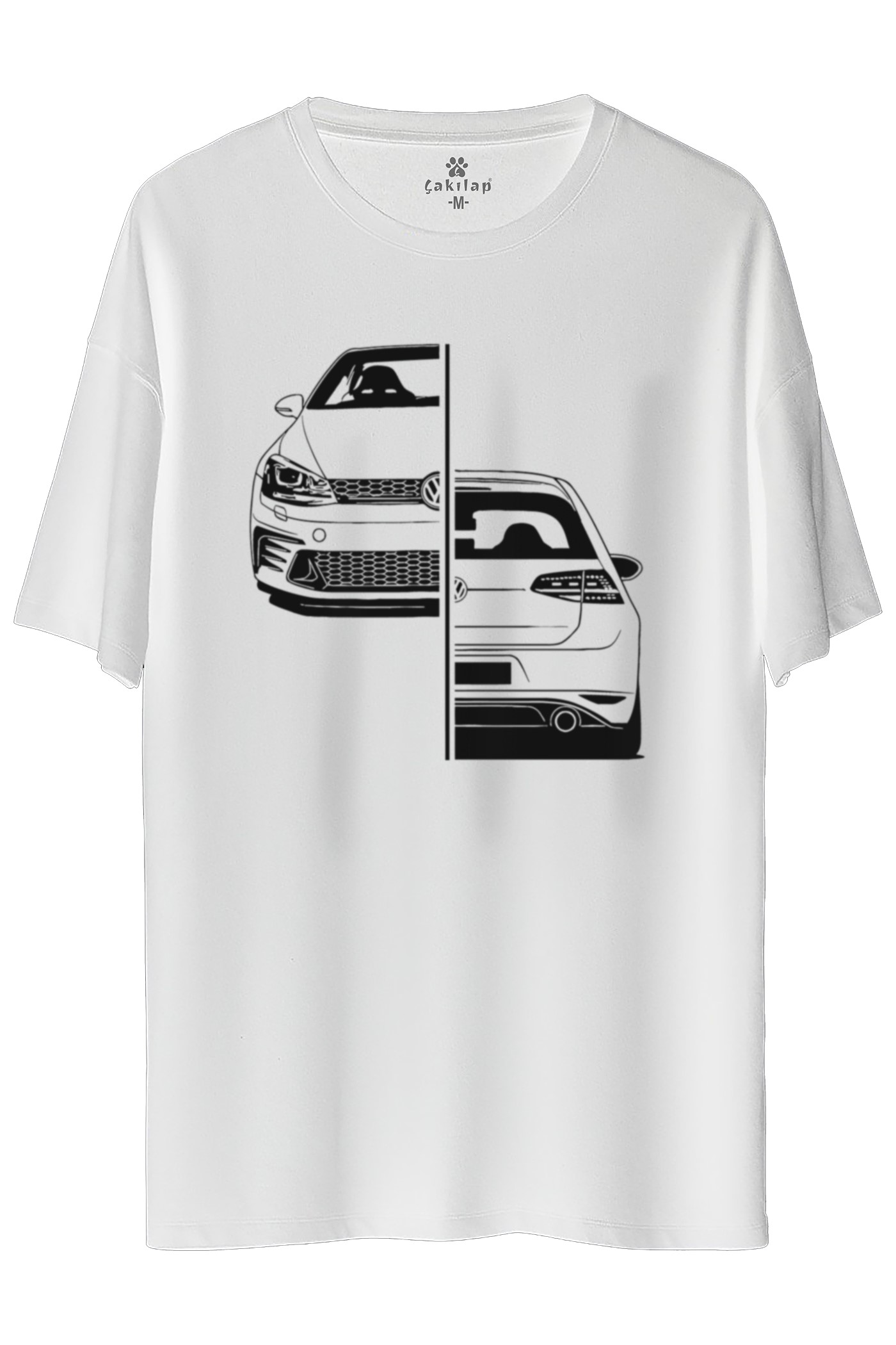 Vw Golf 7 Baskılı Oversize Tişört