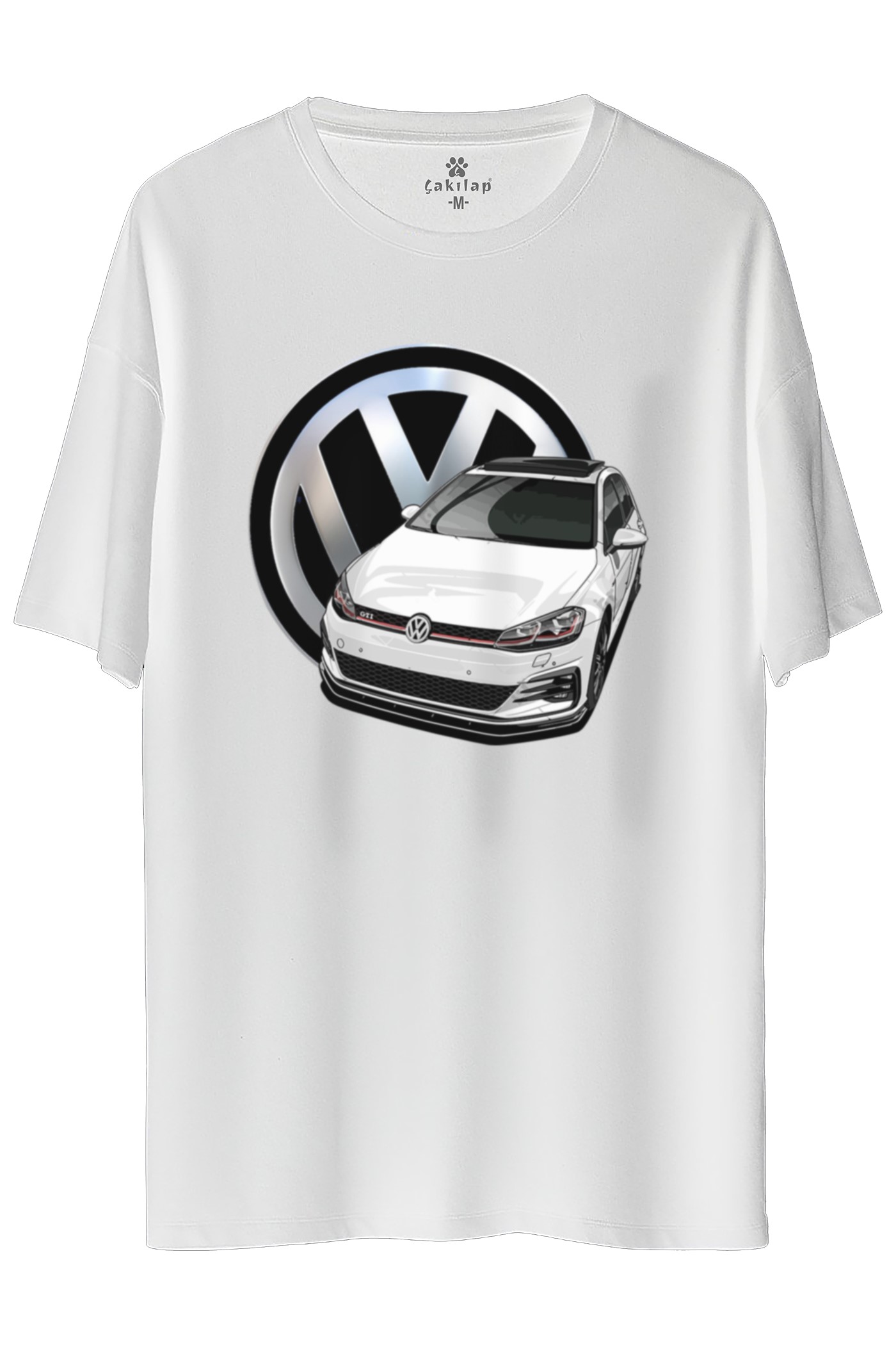 Vw Golf 7 Baskılı Oversize Tişört
