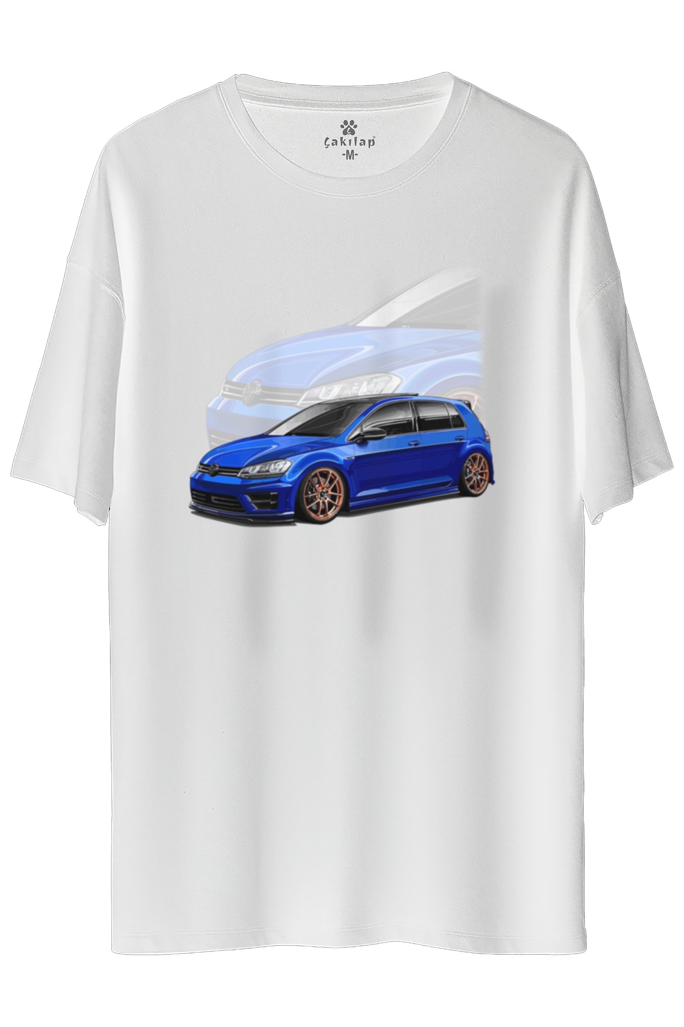 Vw Golf 7 Baskılı Oversize Tişört