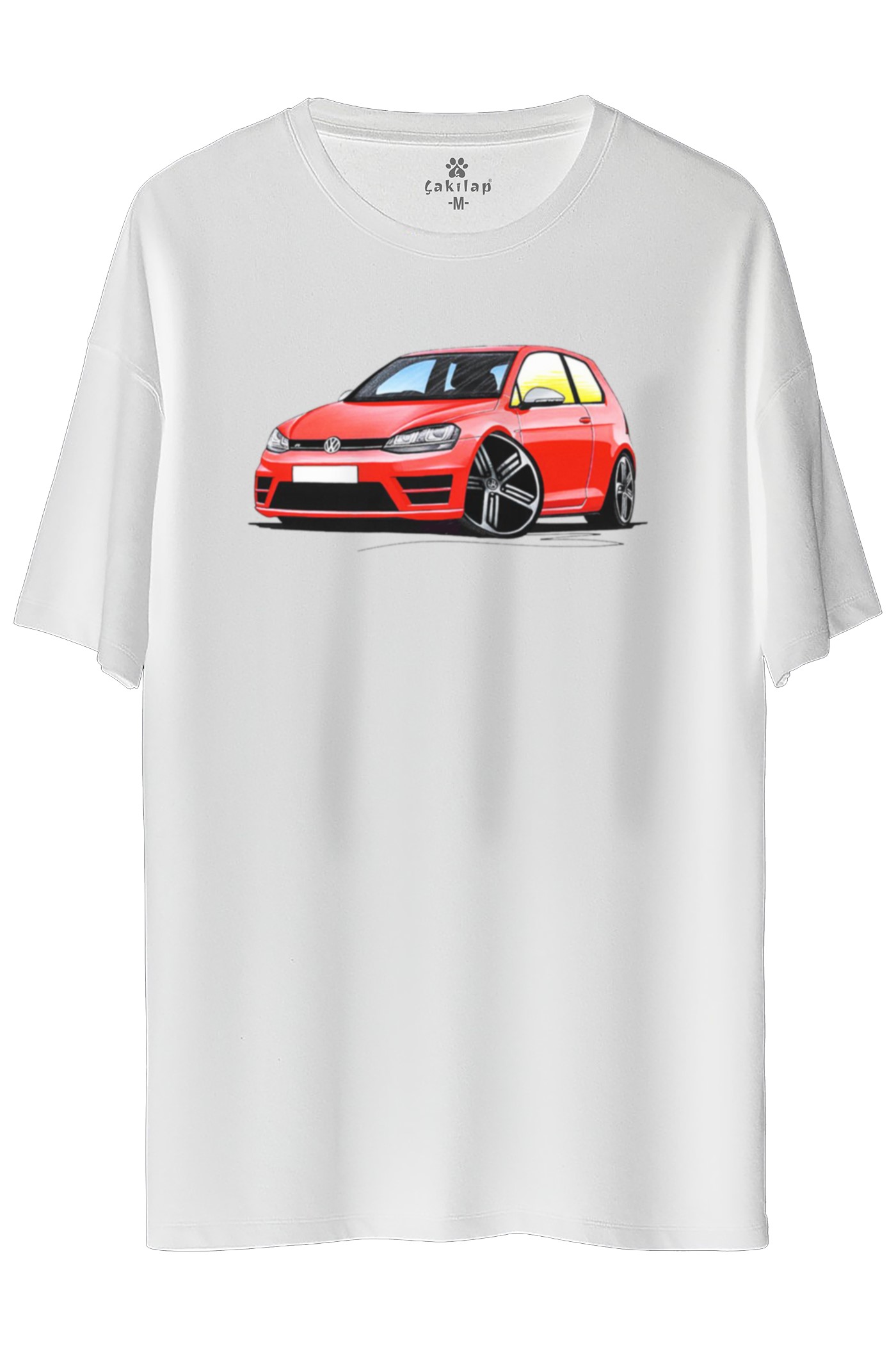 Vw Golf 7 Baskılı Oversize Tişört