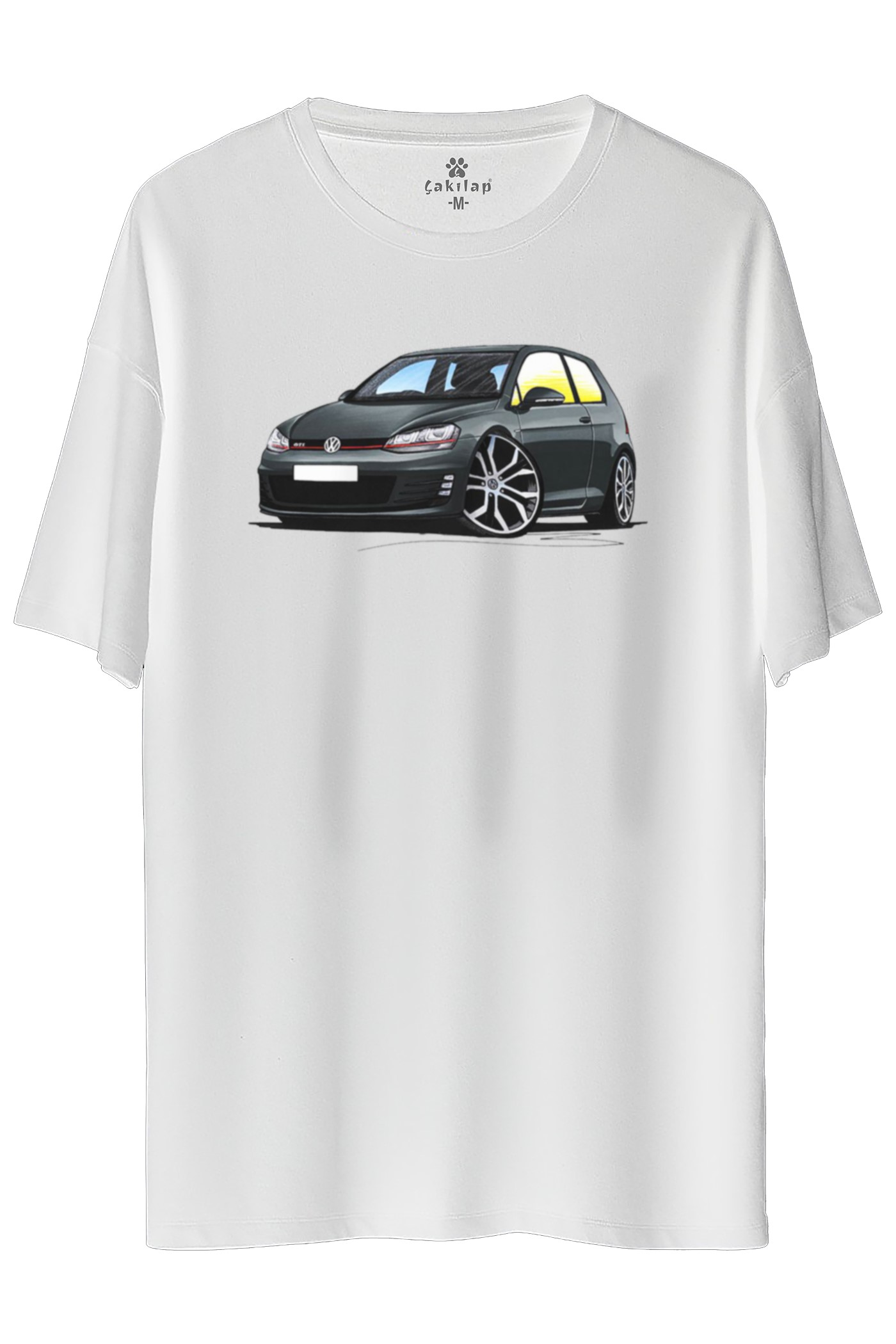 Vw Golf 7 Baskılı Oversize Tişört