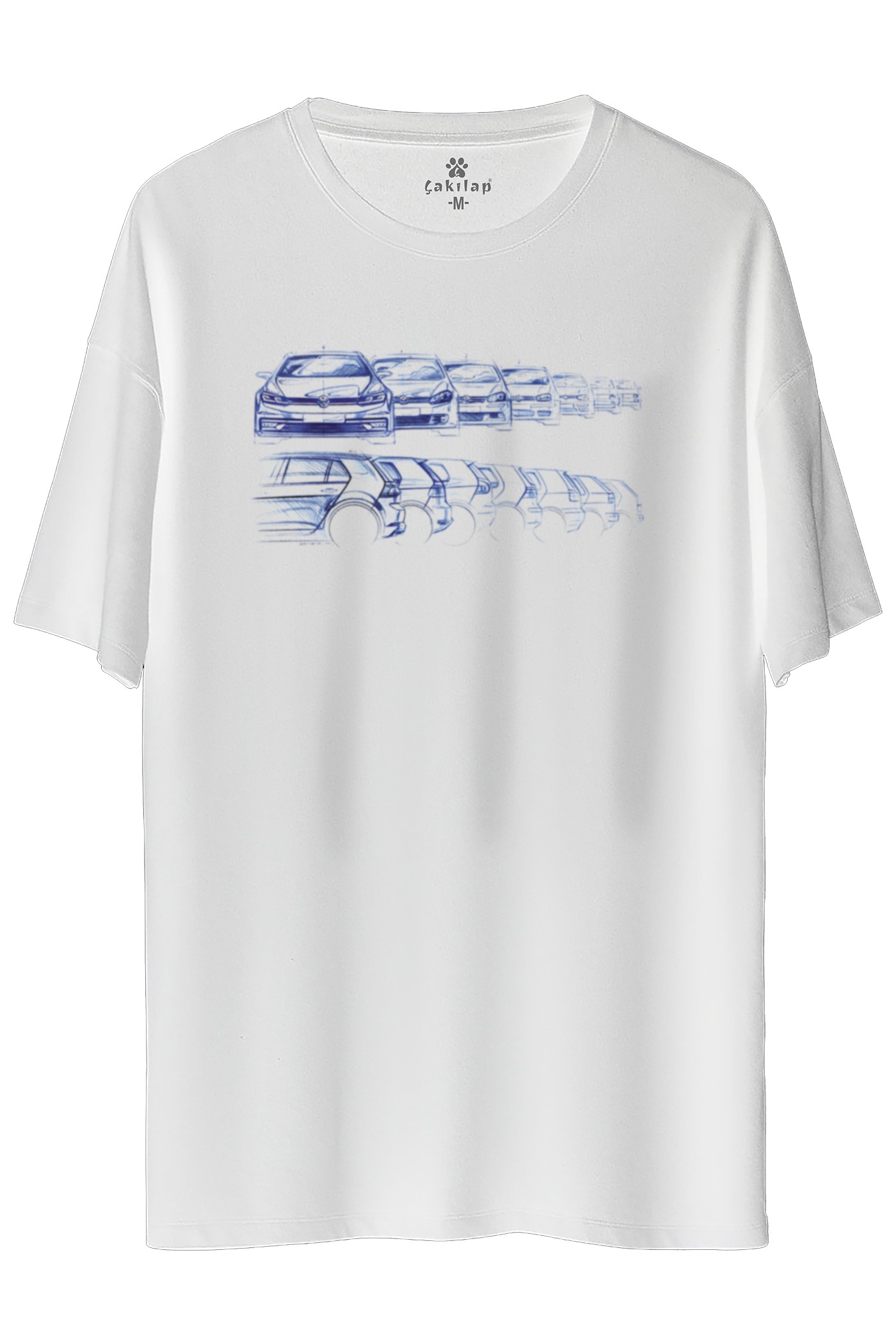 Vw Golf 7 Baskılı Oversize Tişört