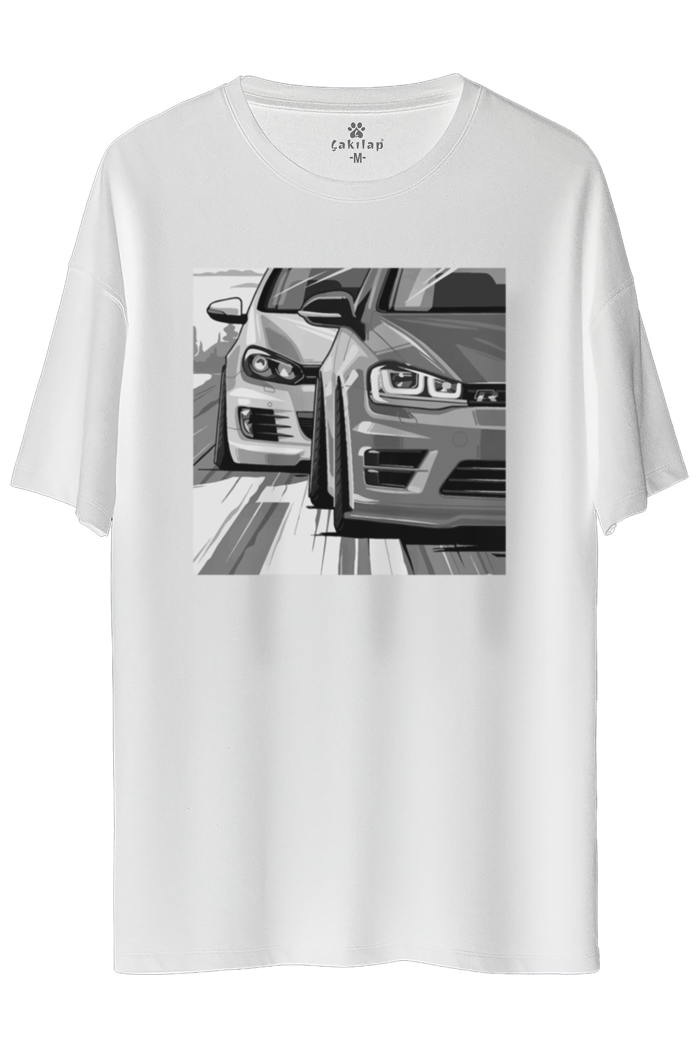 Vw Golf 7 Baskılı Oversize Tişört