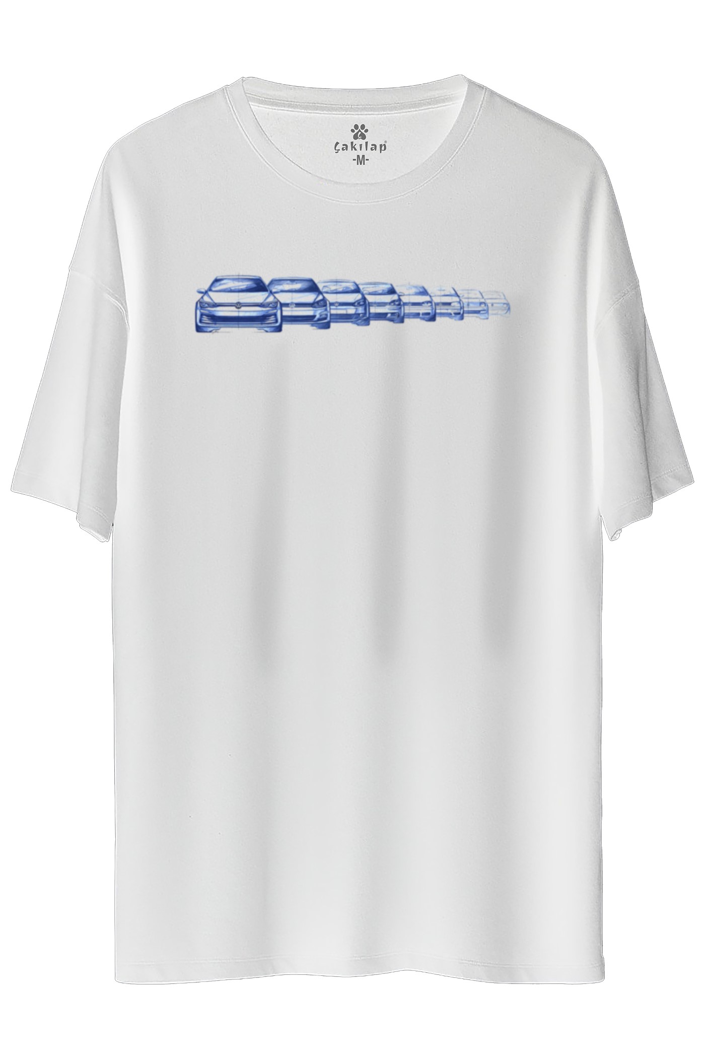 Vw Golf 8 Baskılı Oversize Tişört